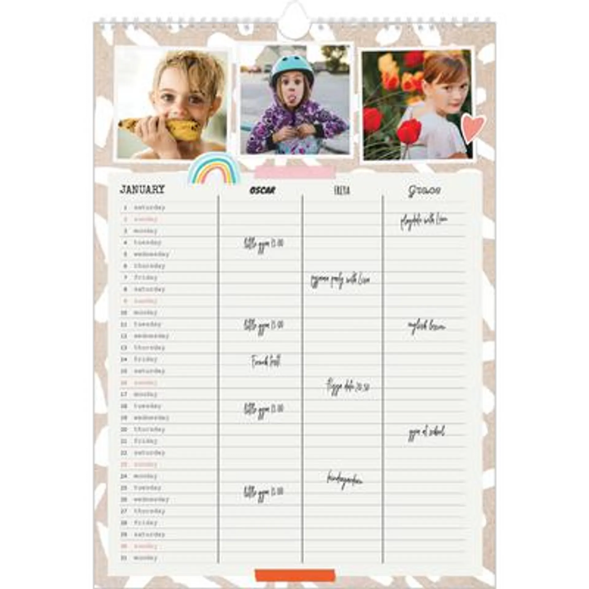 Rustic Planner - Family of 3
