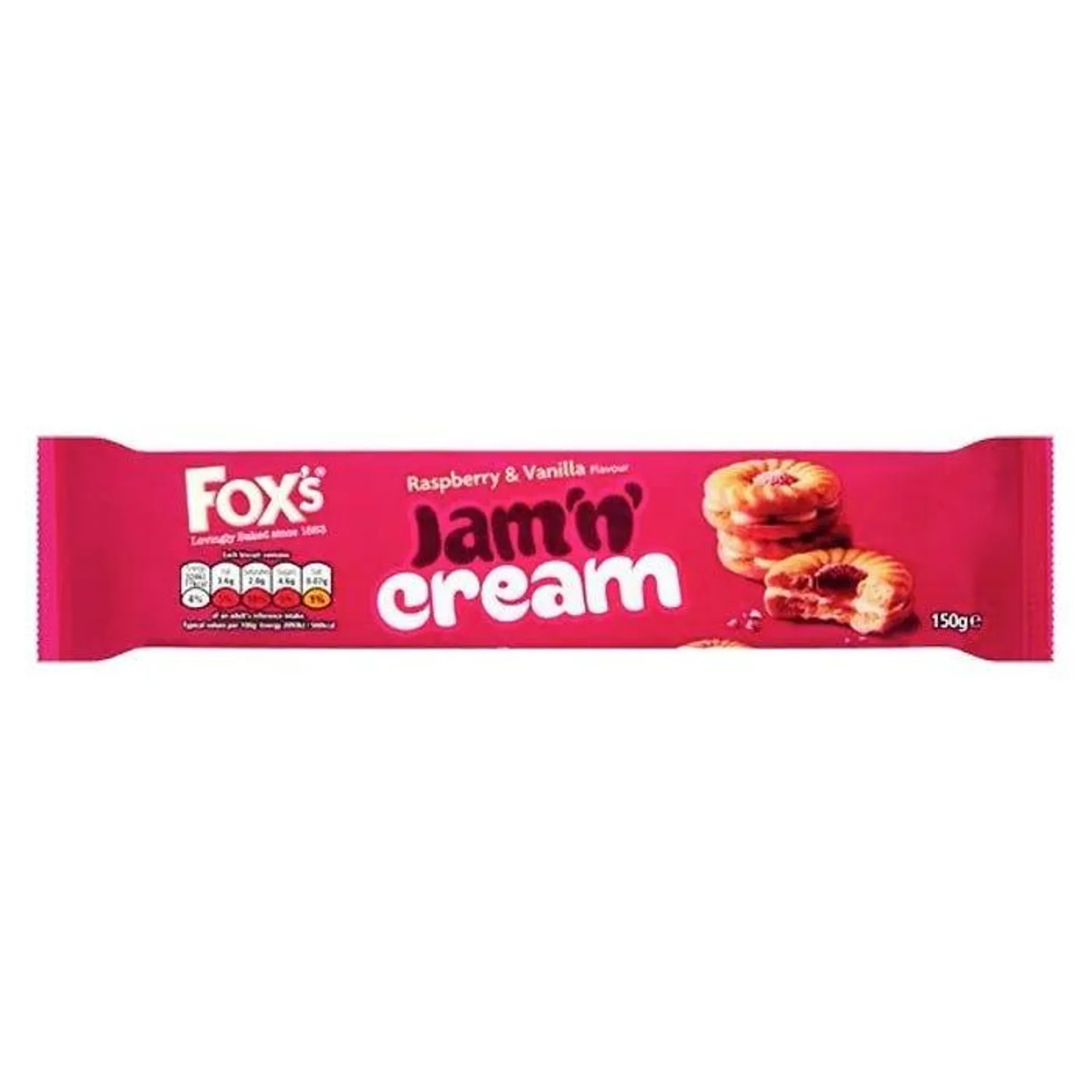 Fox's Jam 'N' Cream Biscuits, 150g