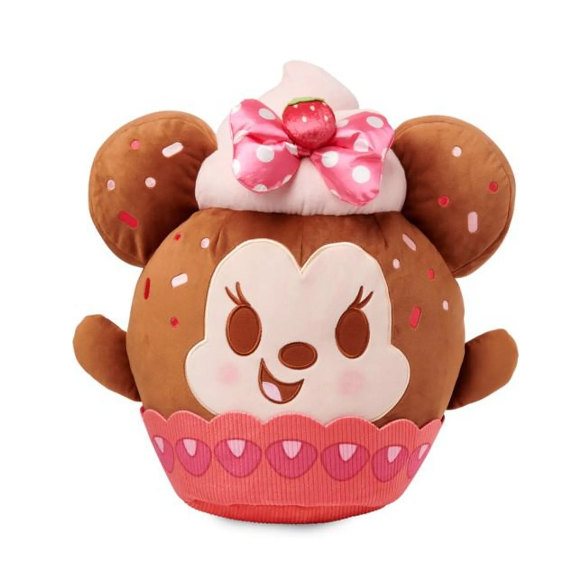 Disney Store Minnie Mouse Strawberry Cupcake Medium Soft Toy