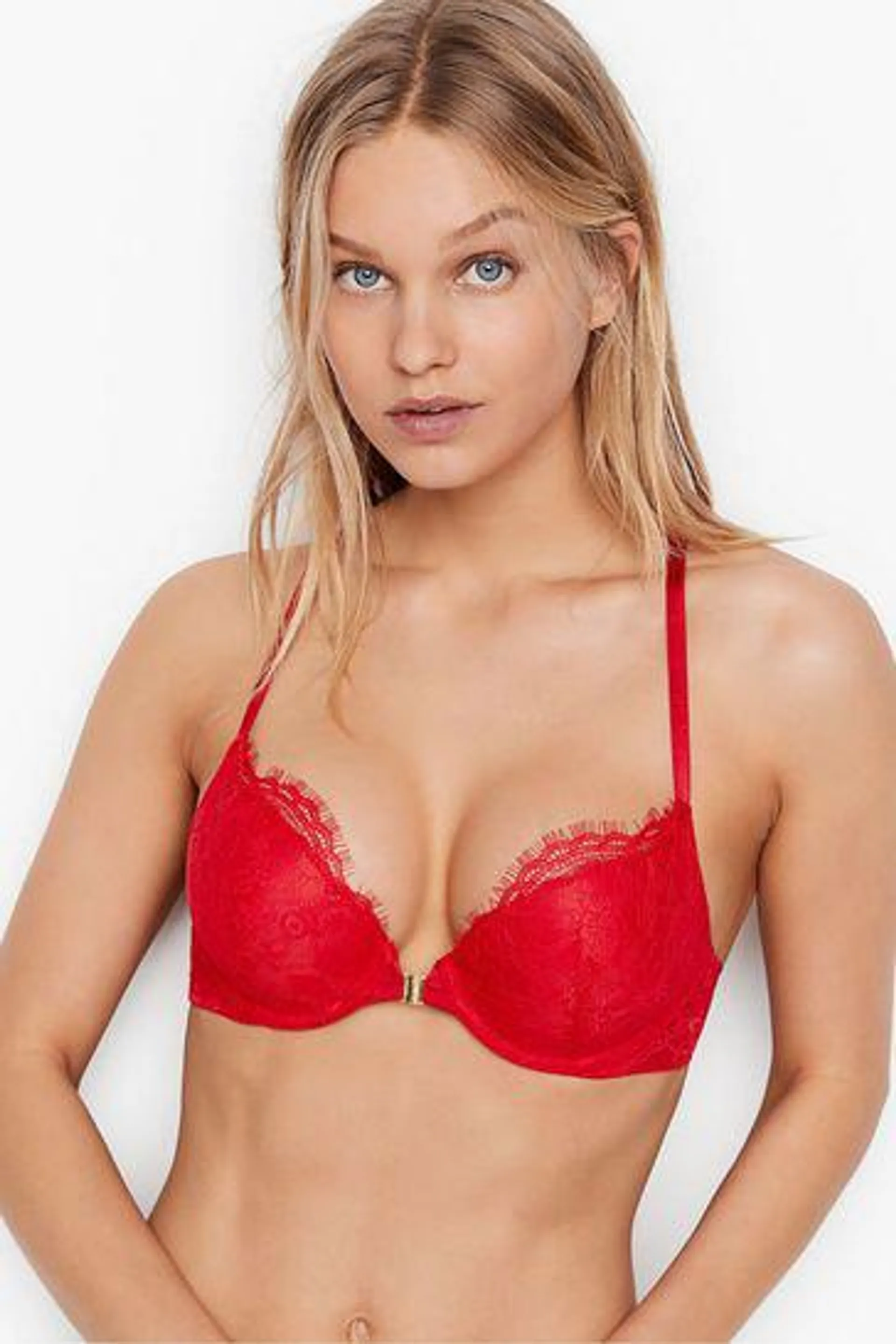 Very Sexy Lace Front Fastening Push Up Bra