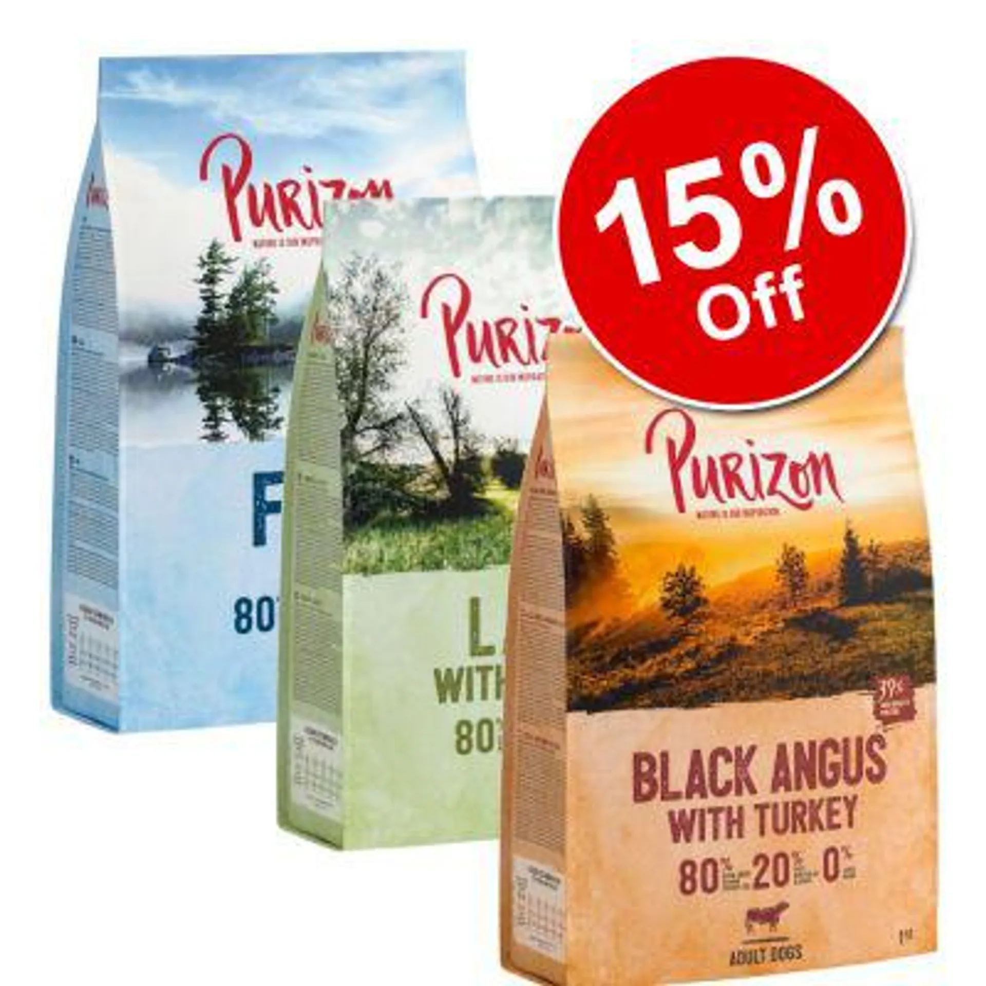 3 x 1kg Purizon Adult Grain-free Mixed Packs Dry Dog Food - 15% Off!*