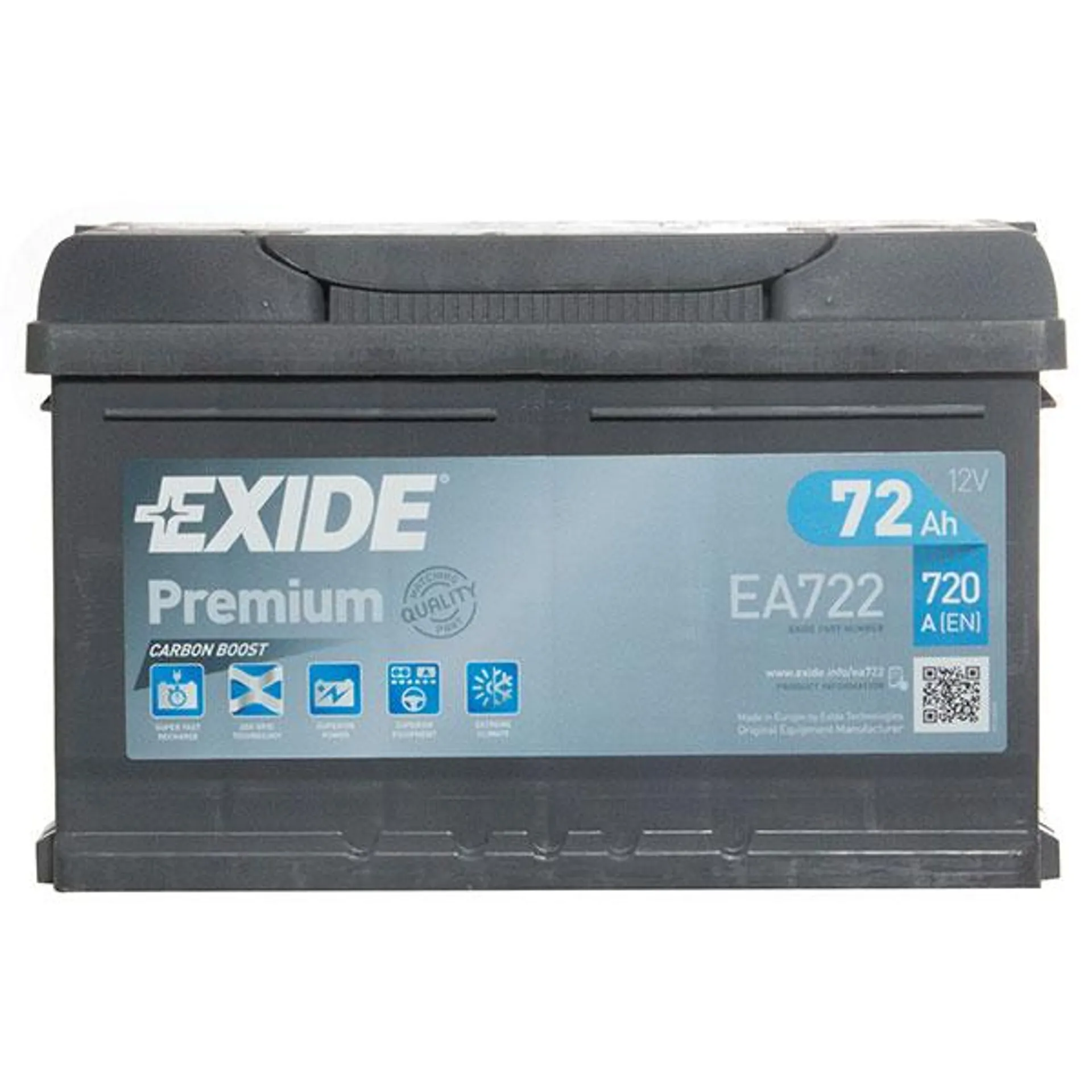 Exide 100 Car Battery (72Ah) - 5 Year Guarantee