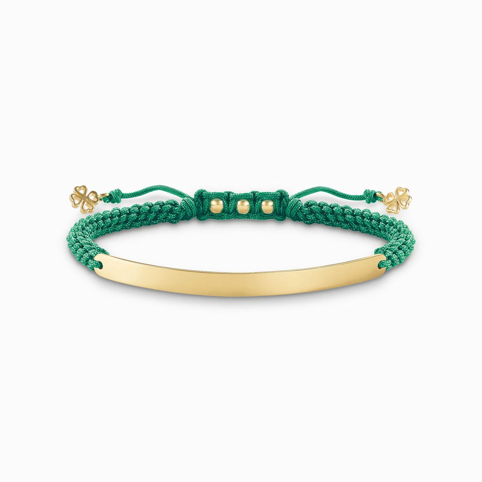 Bracelet green cloverleaf