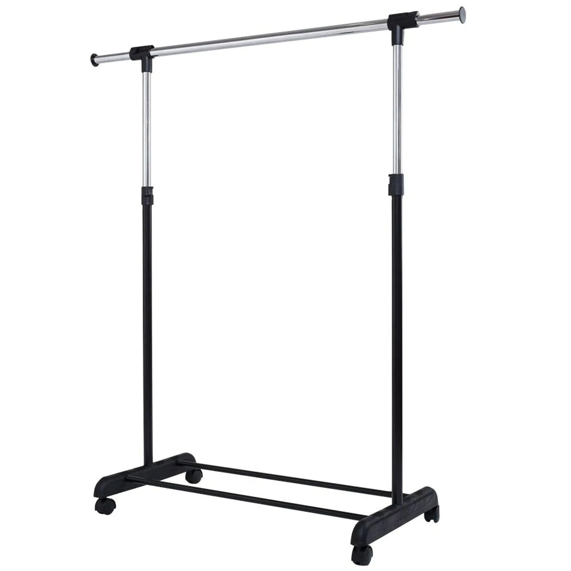 Costway Single Rail Adjustable Garment Rack with Wheels