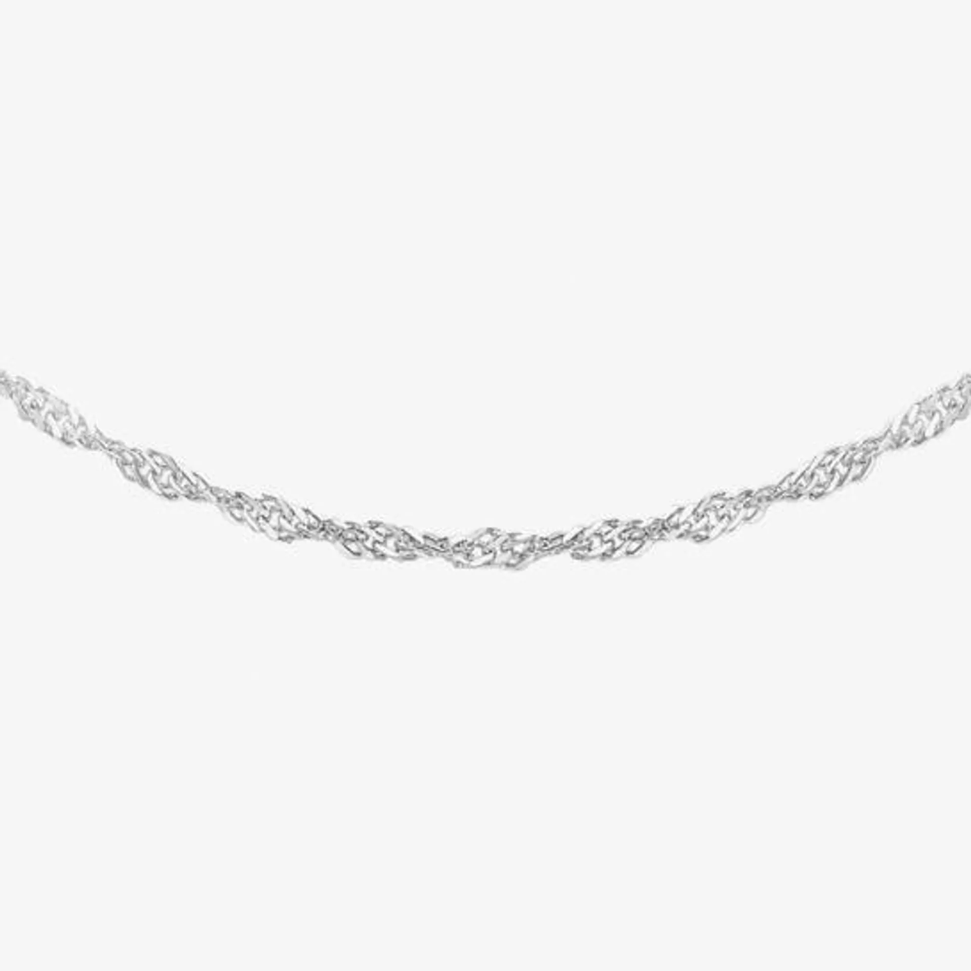 9ct White Gold 18 Inch Twist Curb Chain 5.13.6584