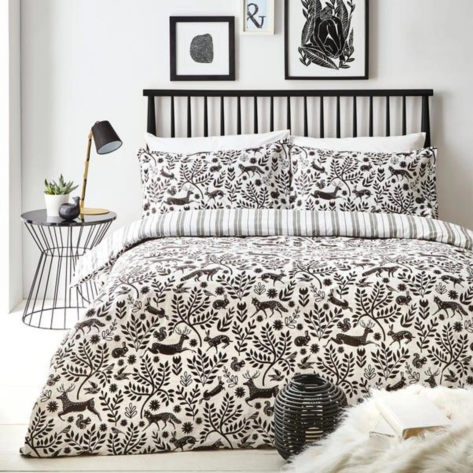 furn. Skandi Woodland Duvet Cover and Pillowcase Set