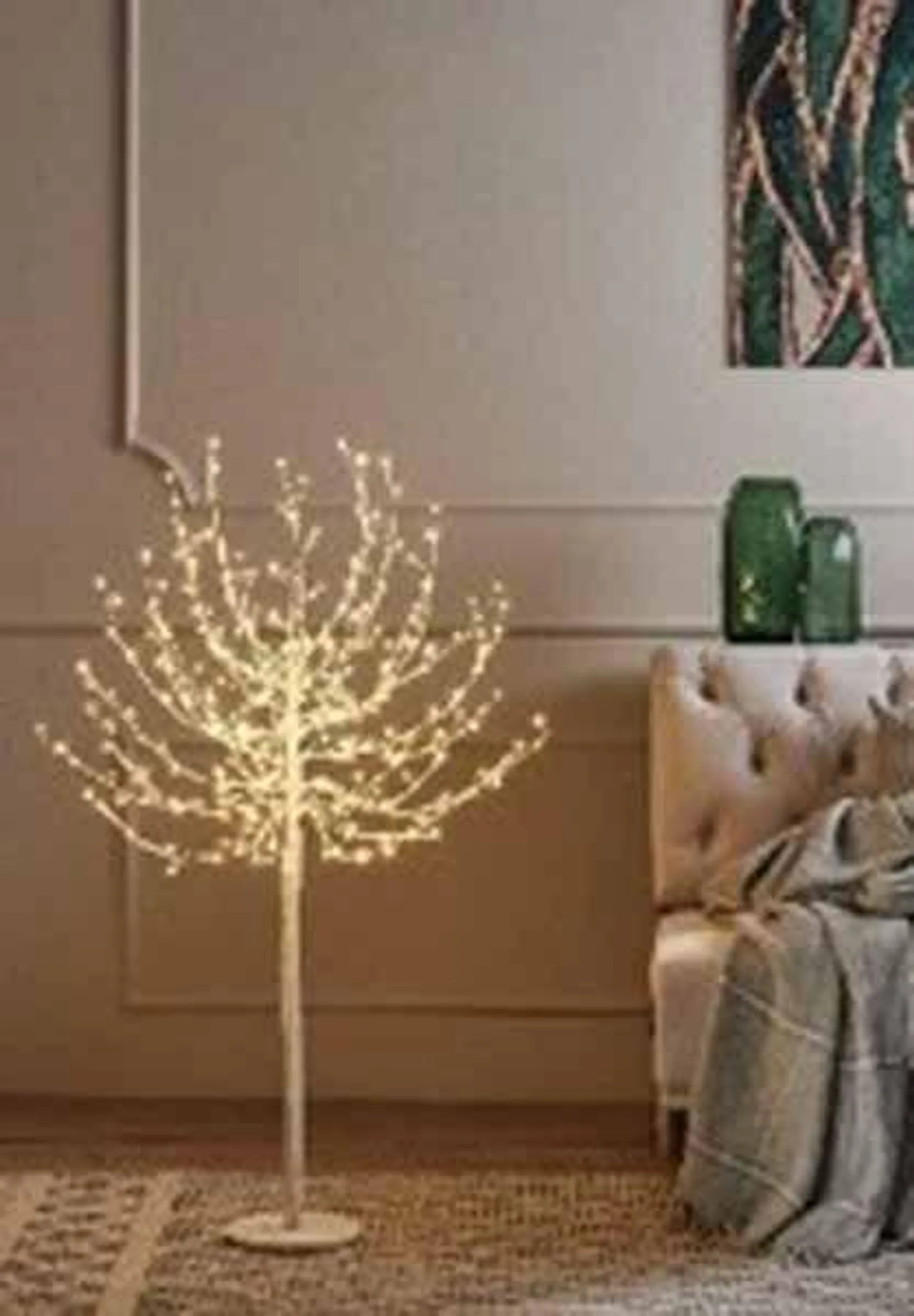 1.2m White Micro Dot Tree with 300 Warm White LEDs