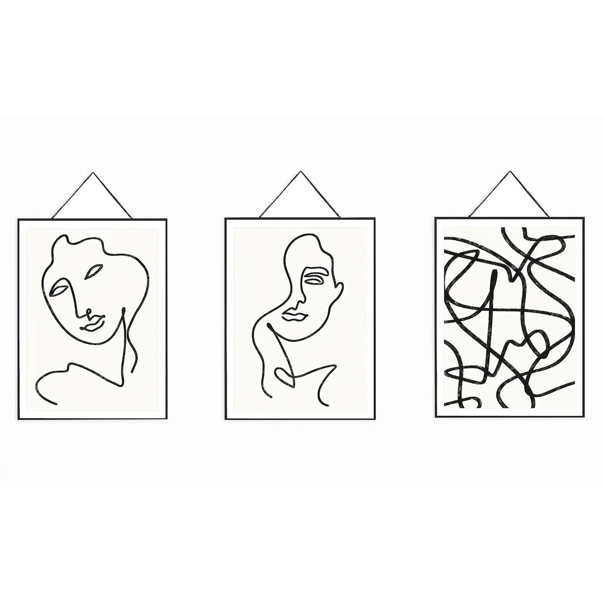 Abstract Hanging Prints - Set of 3 - 40x30cm