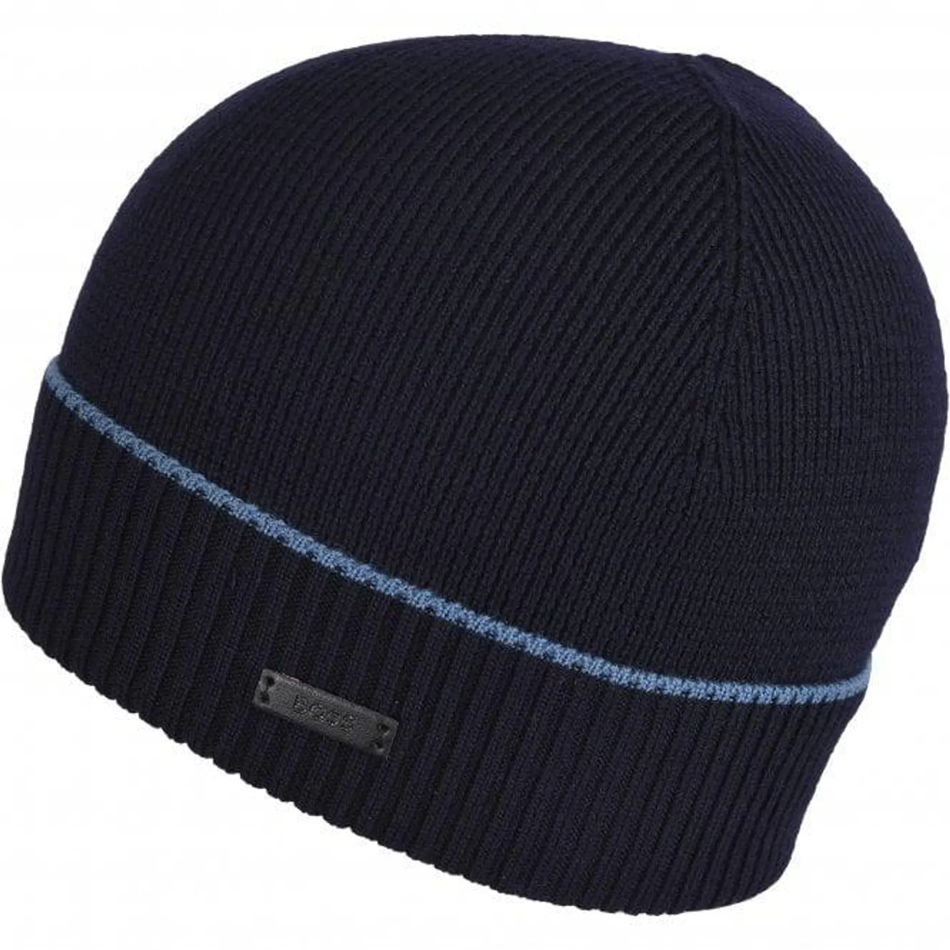 Litalo Virgin Wool Beanie Hat & Scarf Gift Set, Navy/blue