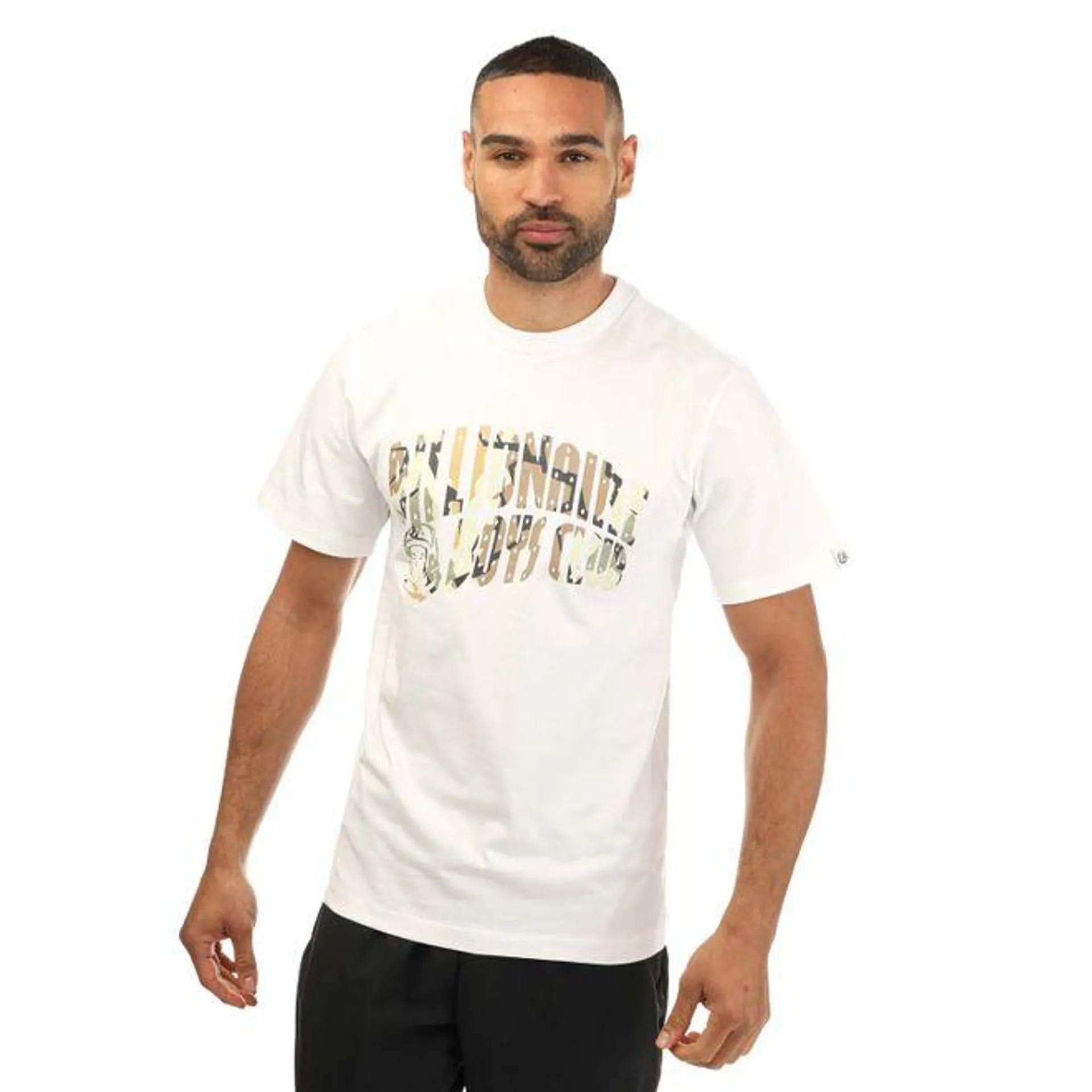Billionaire Boys Club Mens Camo Arch Logo T-Shirt in White