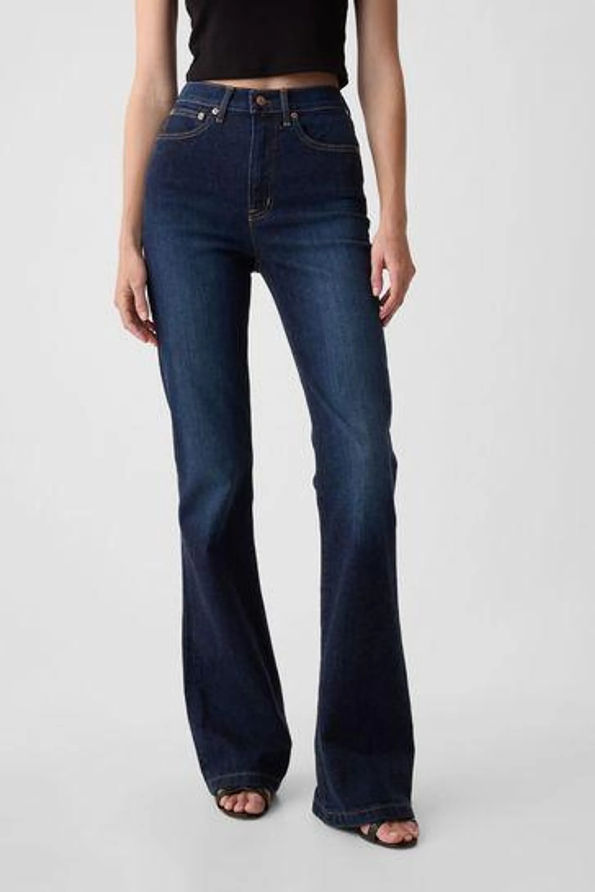 High Rise 70s Flare Jeans