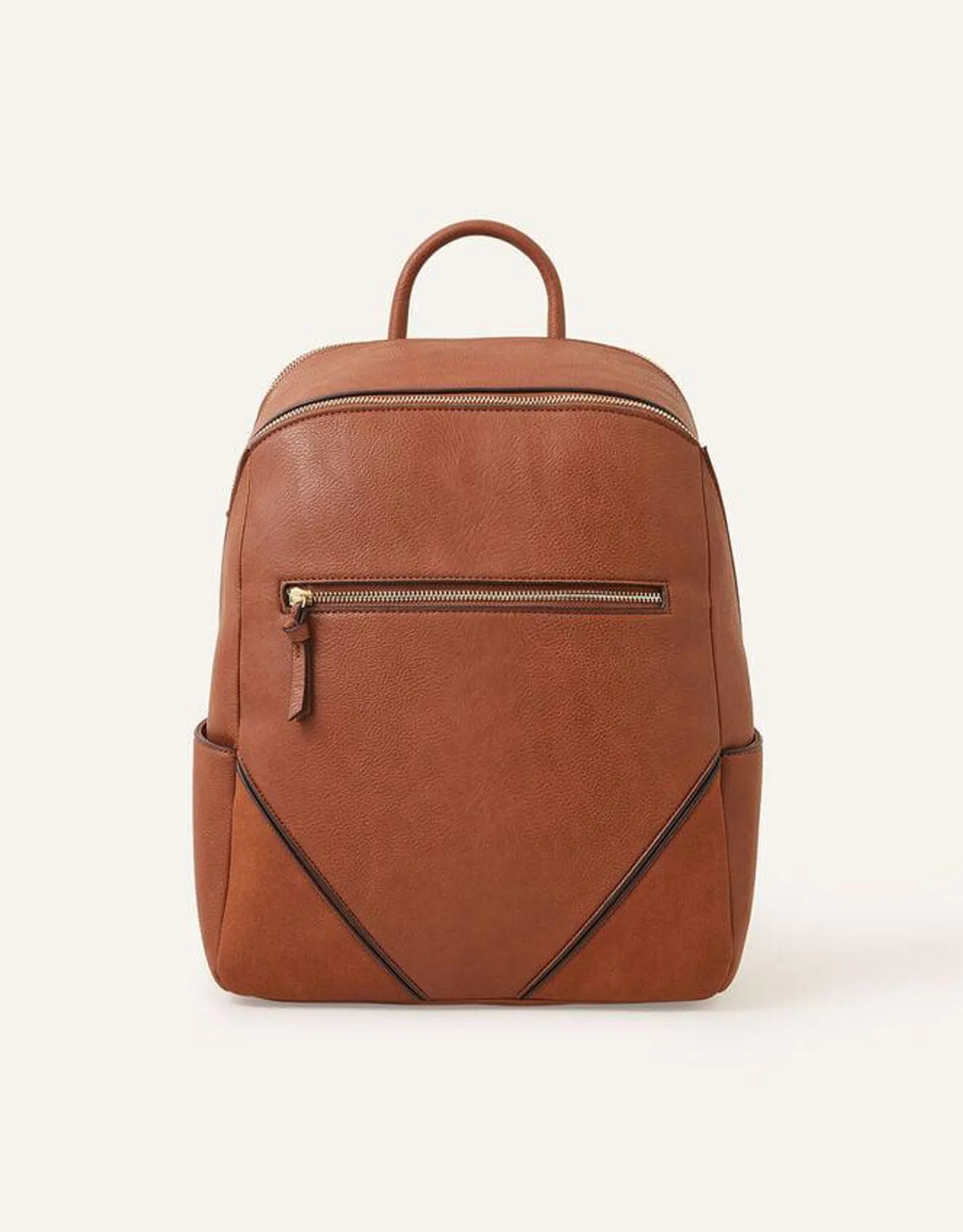 Classic Zip Around Backpack Tan