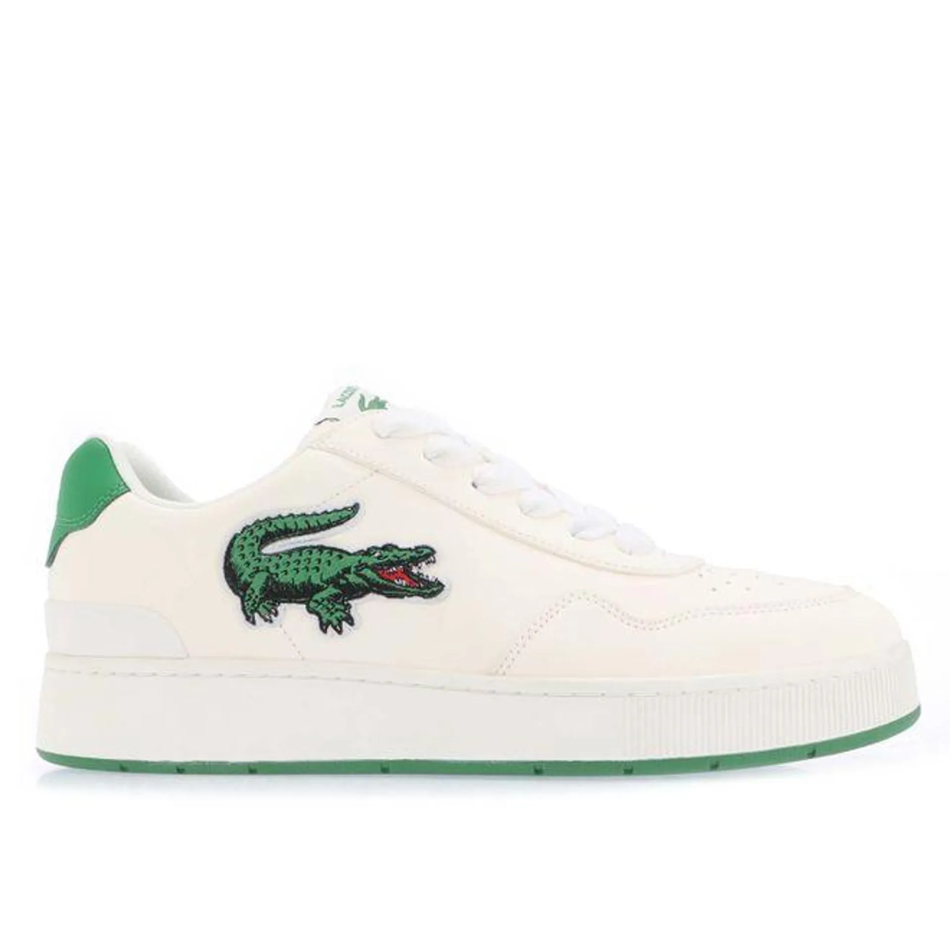 Lacoste Mens Ace Clip Shoes in White Green