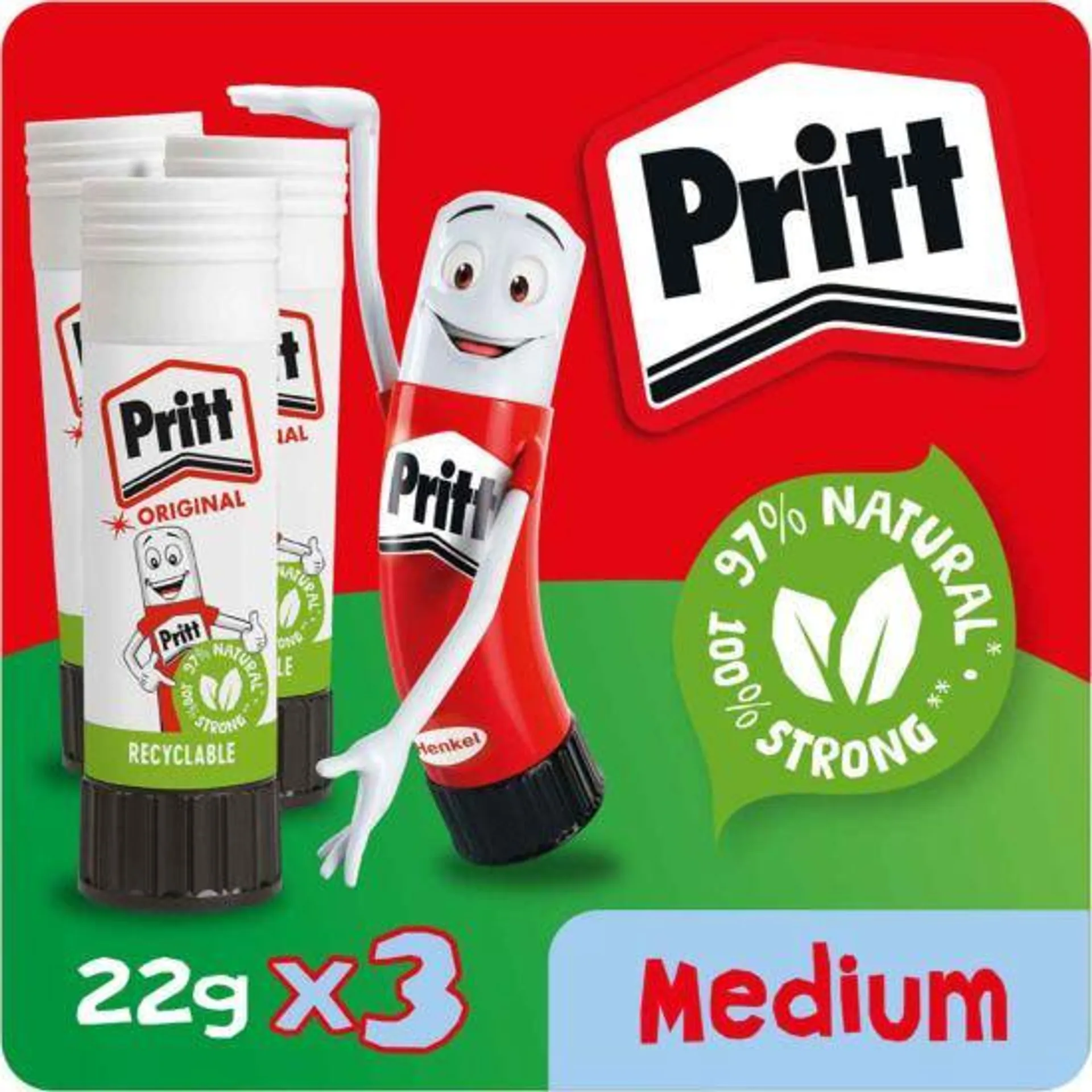 Pritt Stick Pack of 3 x 22g