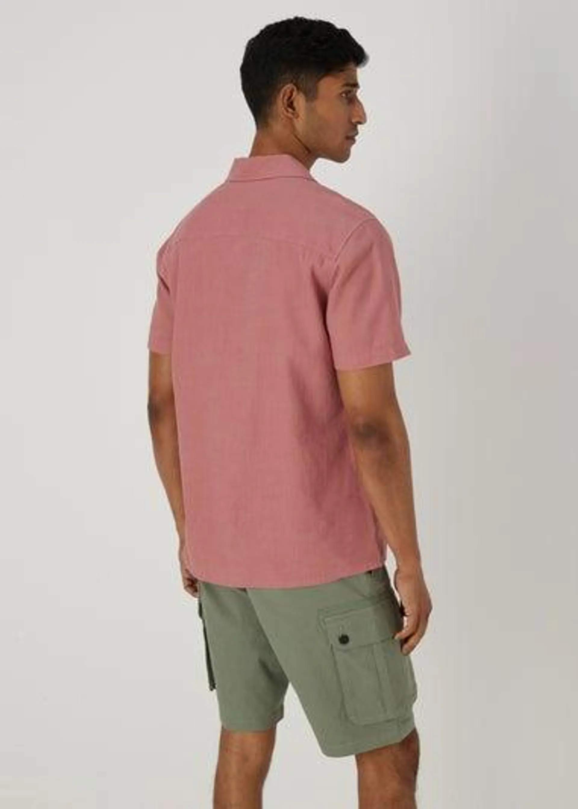 Pink Linen Viscose Shirt