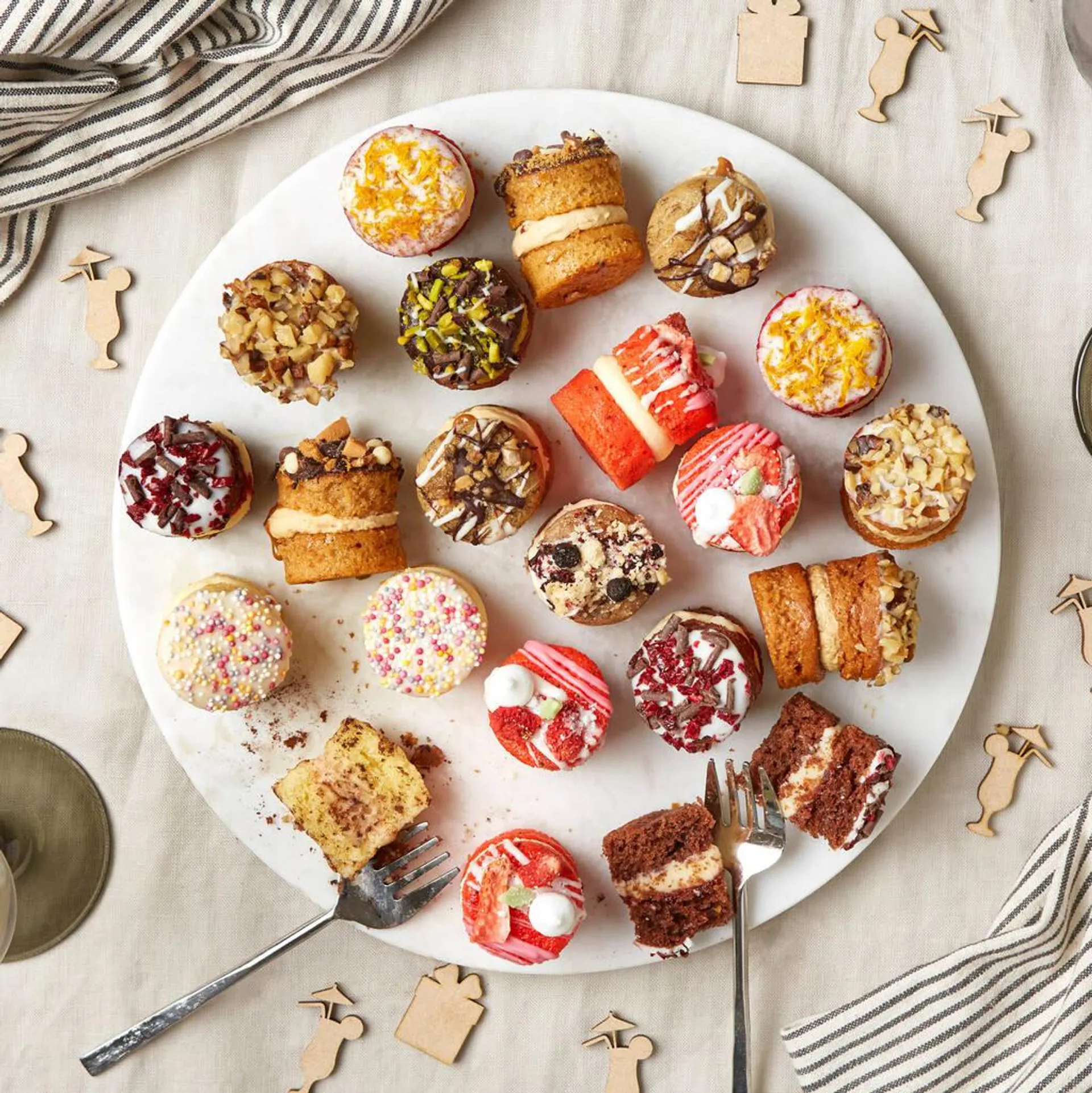 Perfectly Portioned Miniature Cakes Afternoon Tea Box