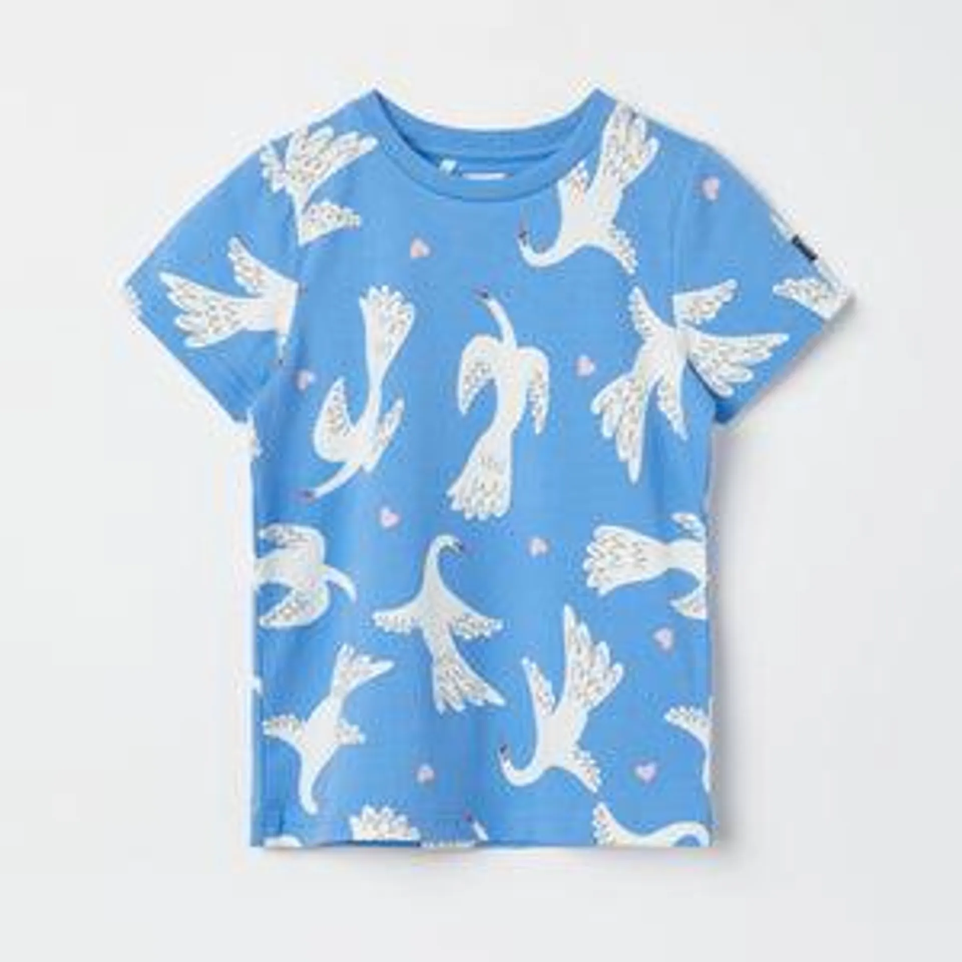 Swan Print Kids T-Shirt