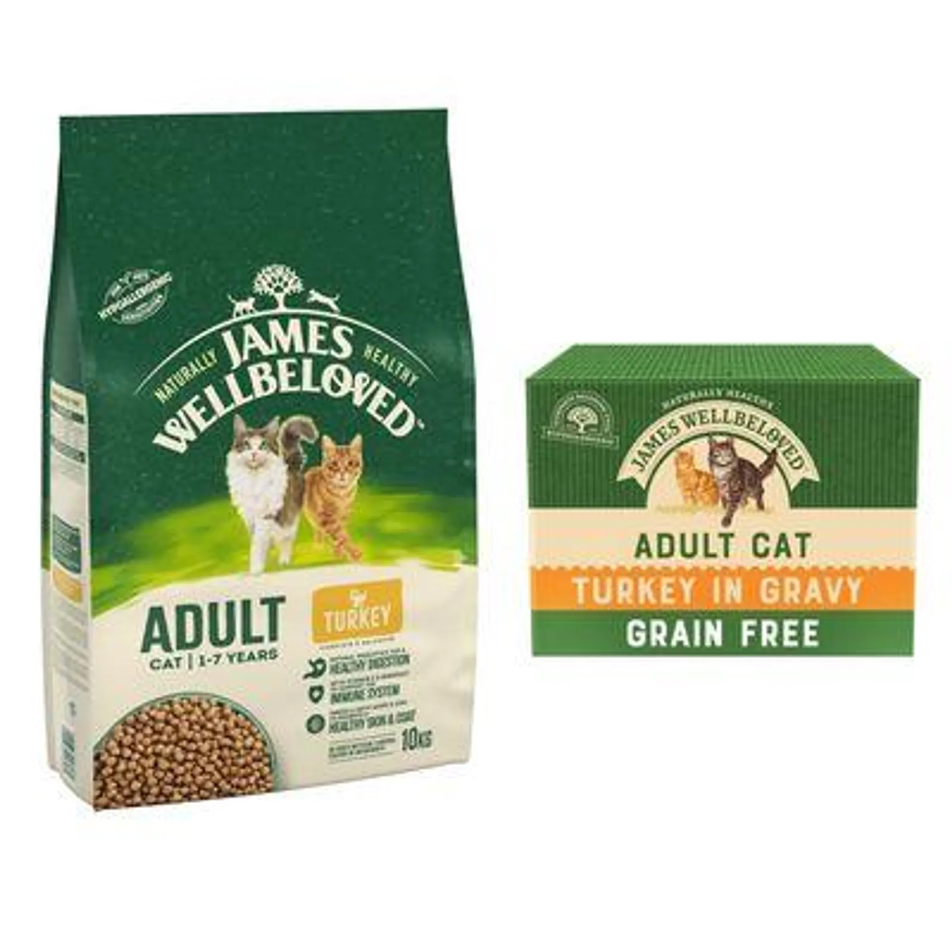 James Wellbeloved Dry Cat Food+James Wellbeloved Wet Cat Food-Bundle Price!*