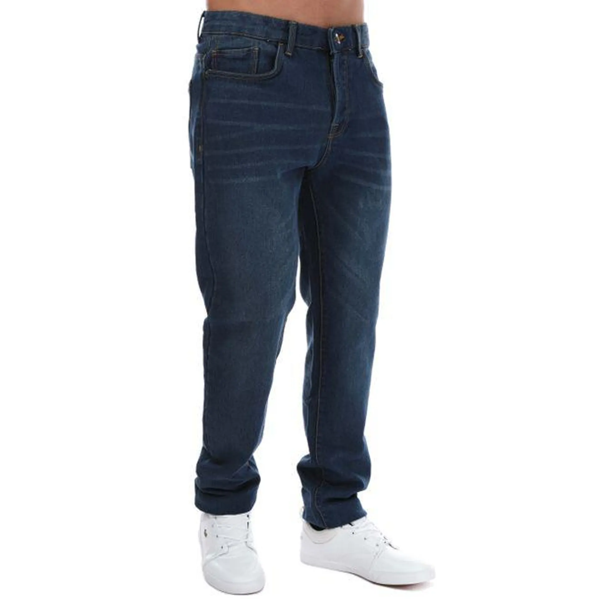 Duck and Cover Mens Pentworth Regular Fit Jeans in Blue