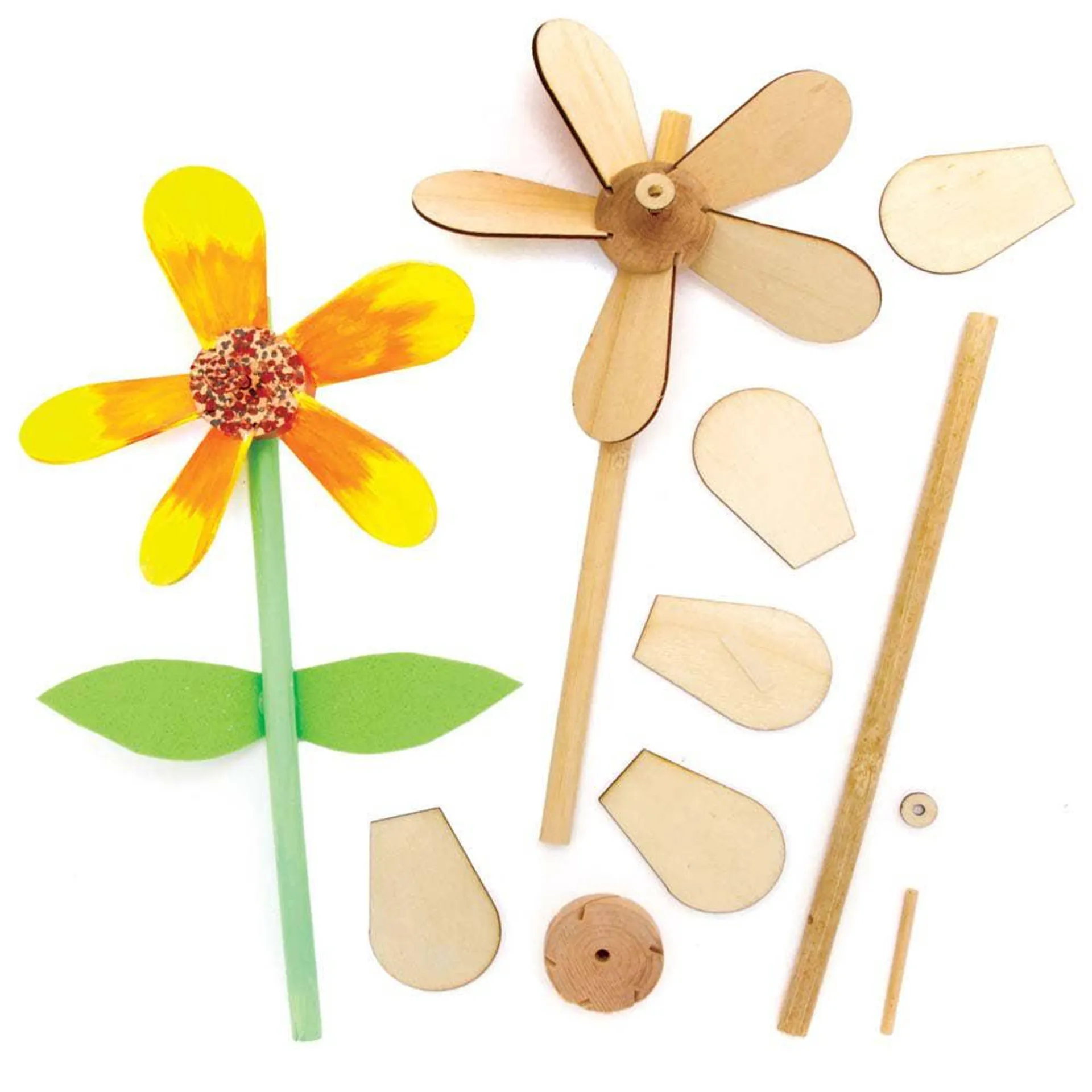 Flower Wooden Windmill Kits