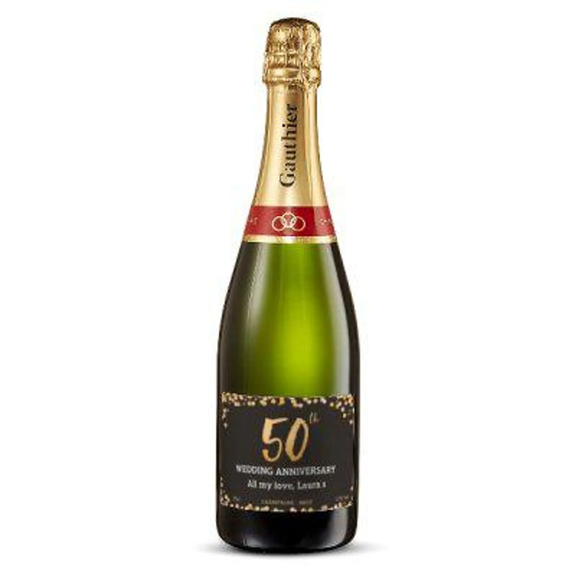 Personalised Champagne 50th Anniversary 75cl