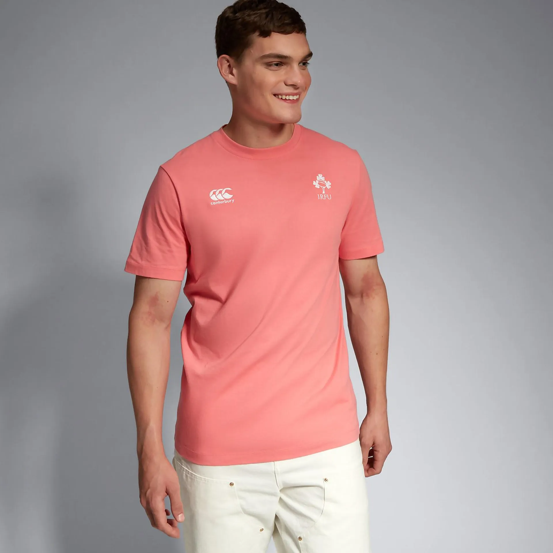 MENS IRELAND TEAM COTTON T-SHIRT PINK