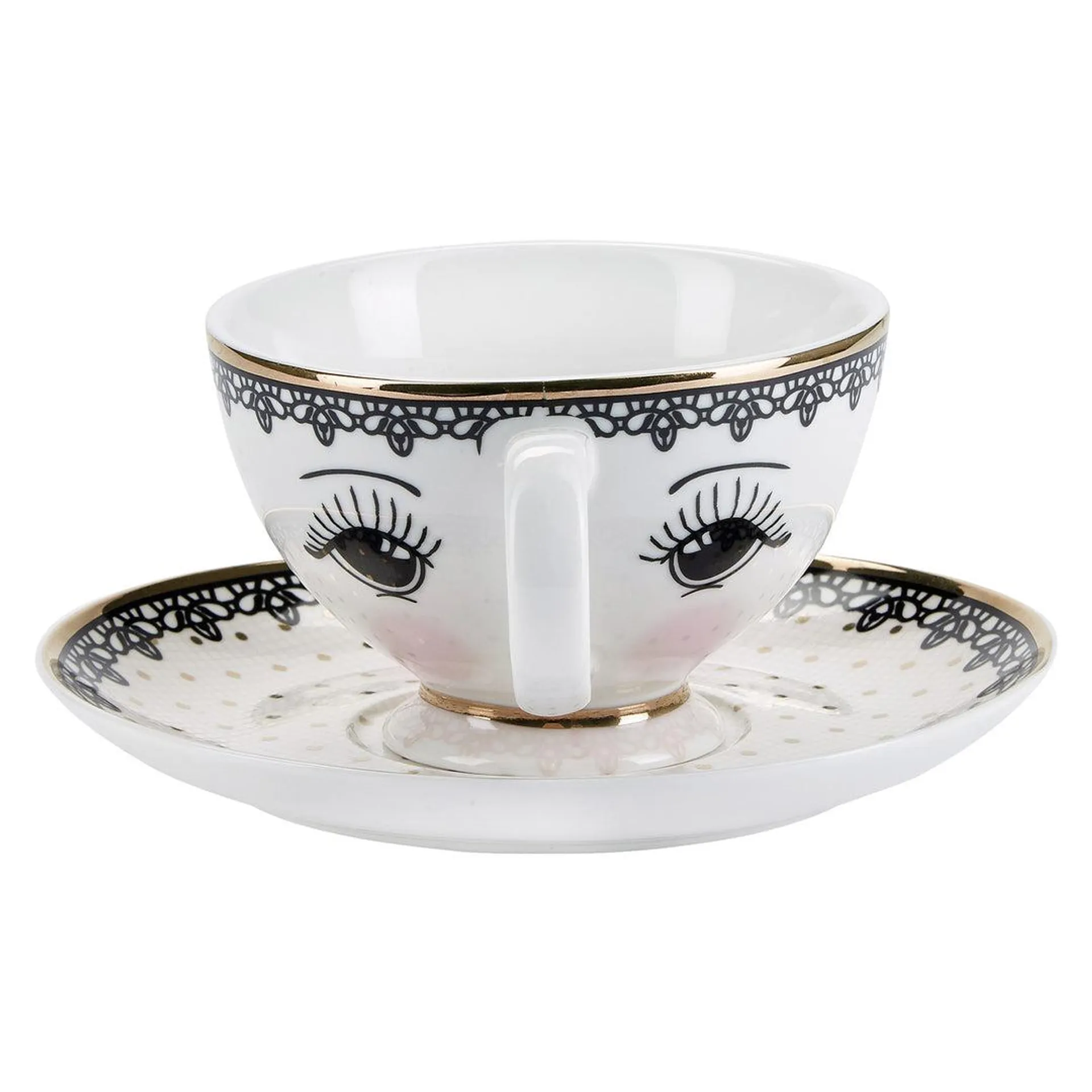 Miss Etoile Lace Eyes Teacup & Saucer