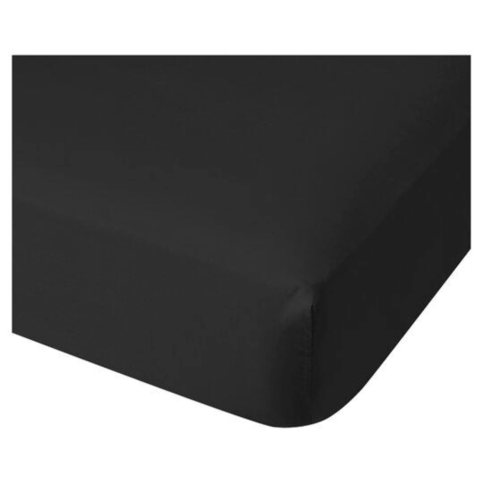 Tesco Fitted Sheet Black Single