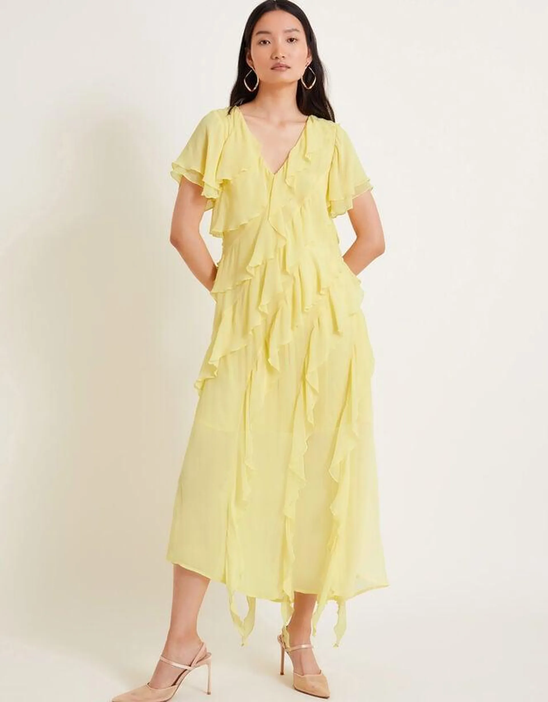 Renata Ruffle Maxi Dress Yellow