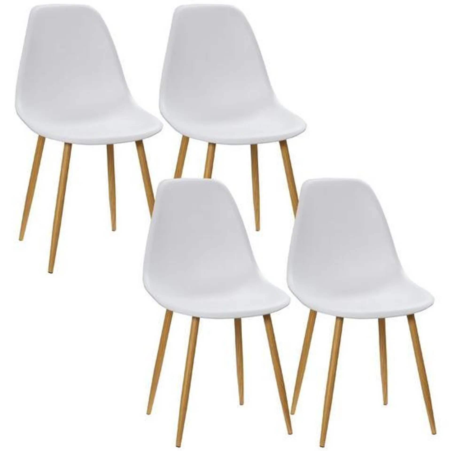 Dining Chairs Set of 4 Modern Armless Accent Chair Back for Kitchen