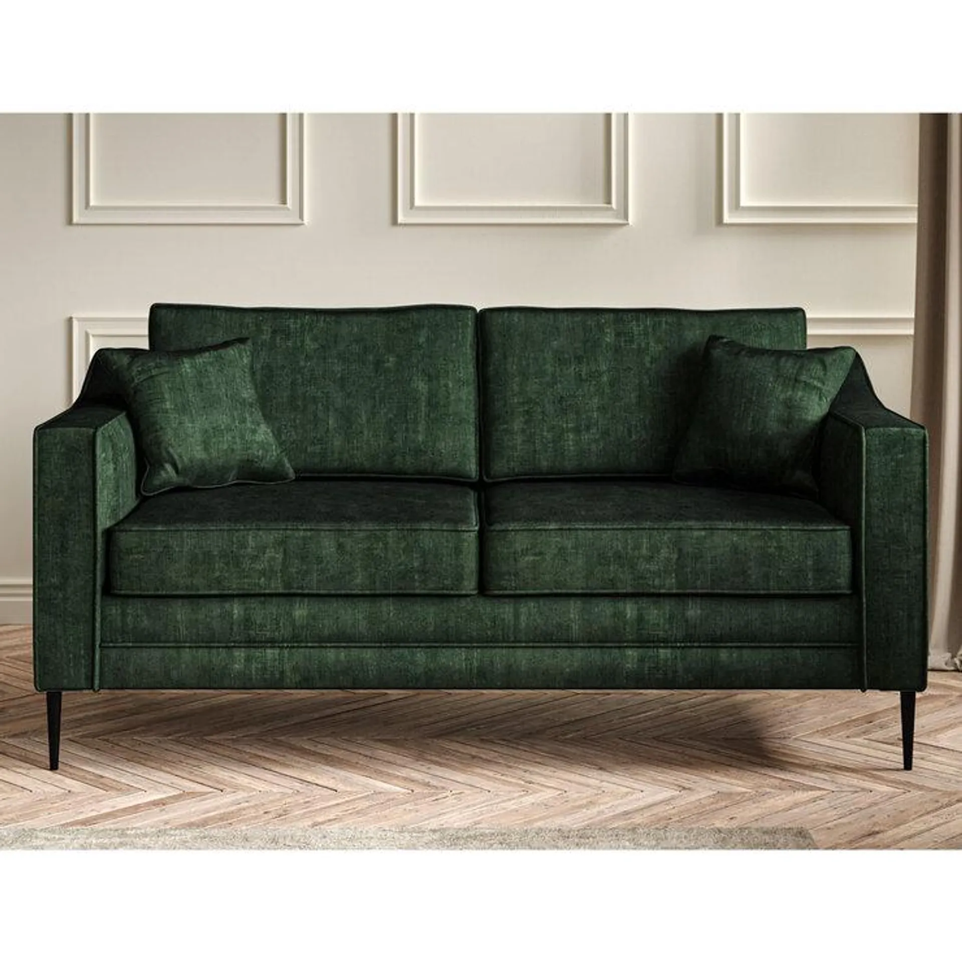 Aspen Green Velvet Large 2 Seater Sofa