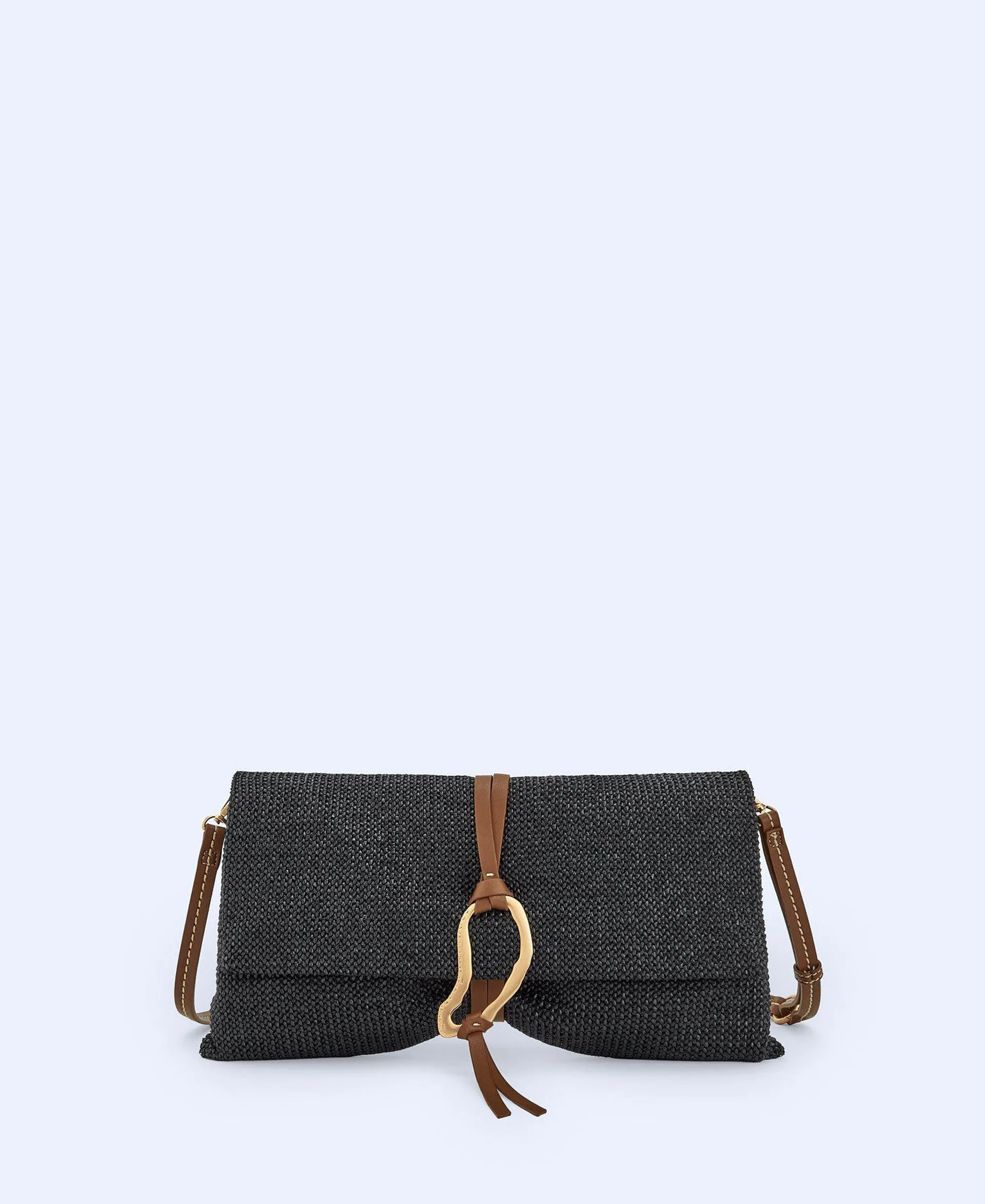 Braided fabric handbag