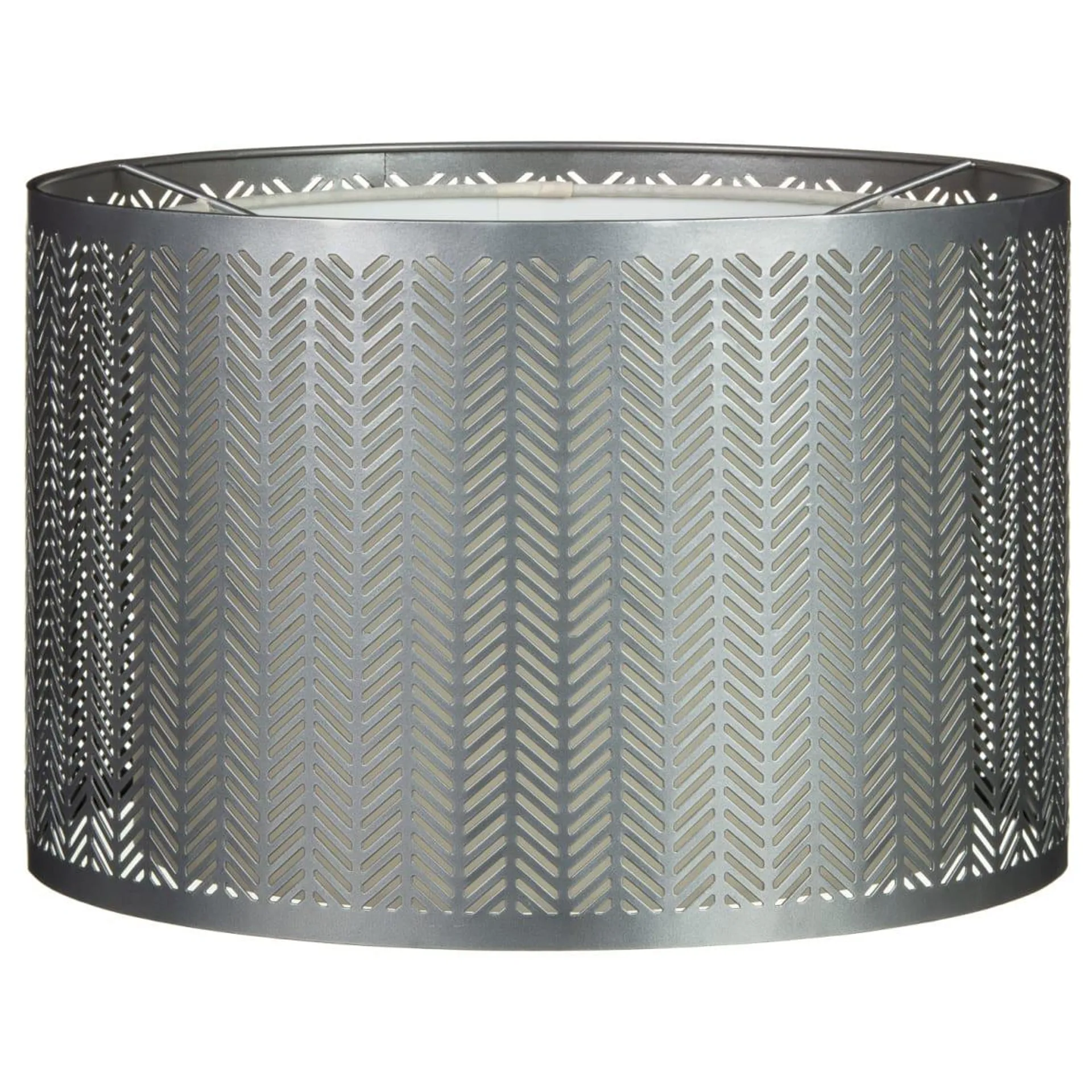 Metal Cut Out Double Shade - Silver
