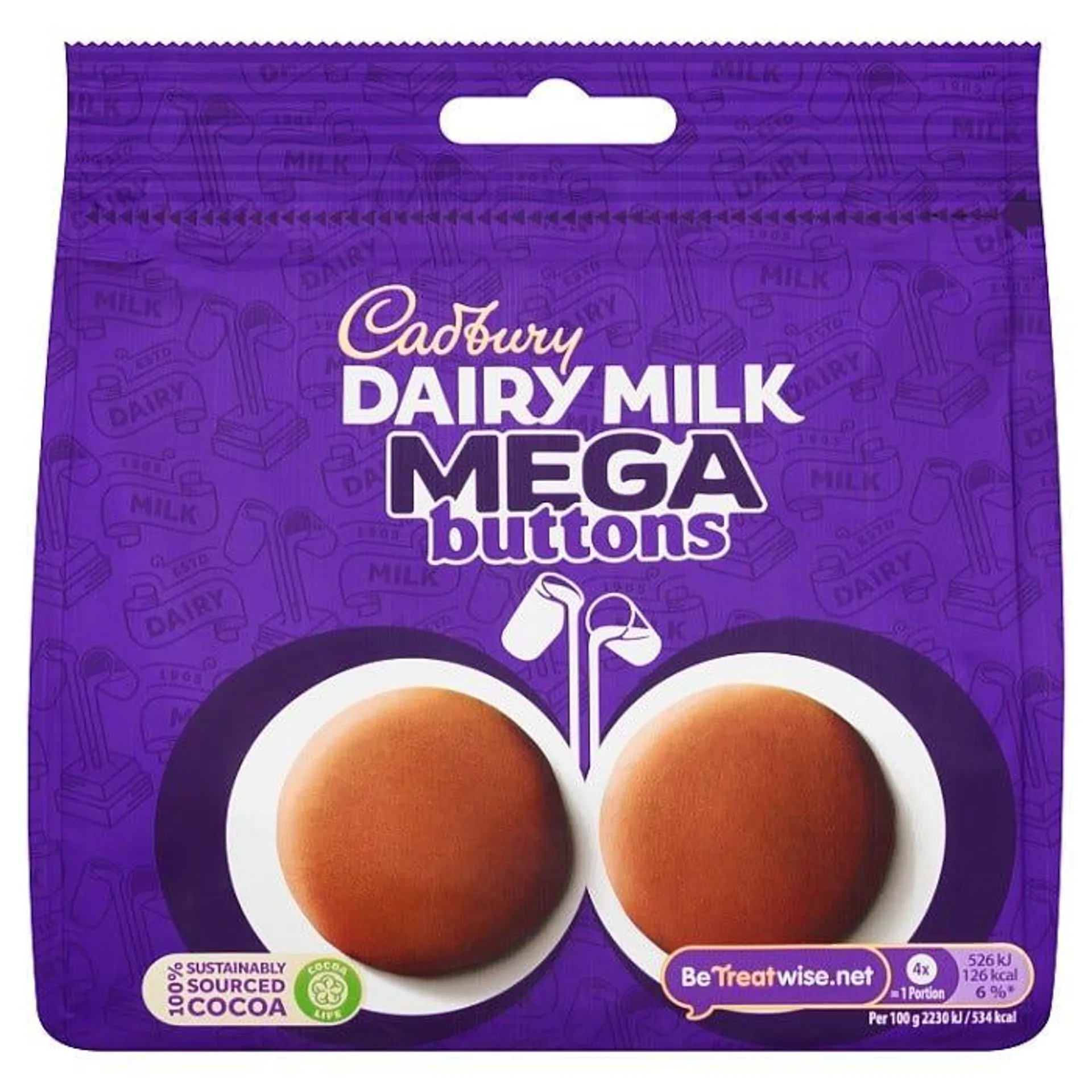 Cadbury Dairy Milk Mega Buttons, 192g