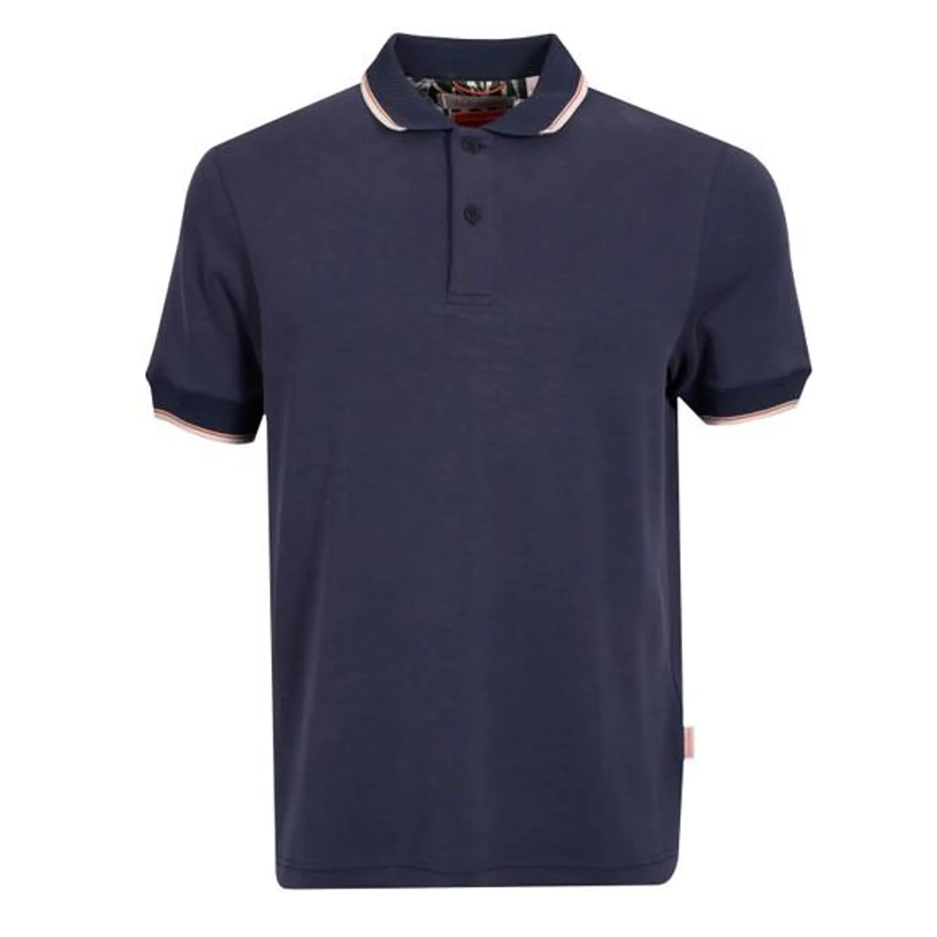 Mens Blue Stalham Tipped Polo Shirt