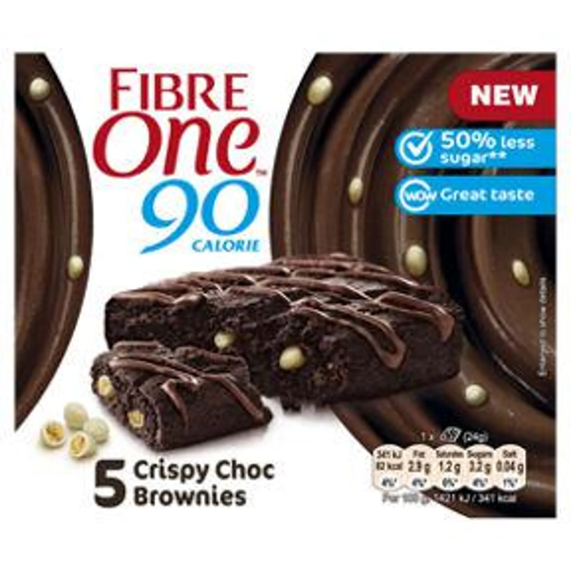 Fibre One 90 Calorie Crispy Choc Brownies