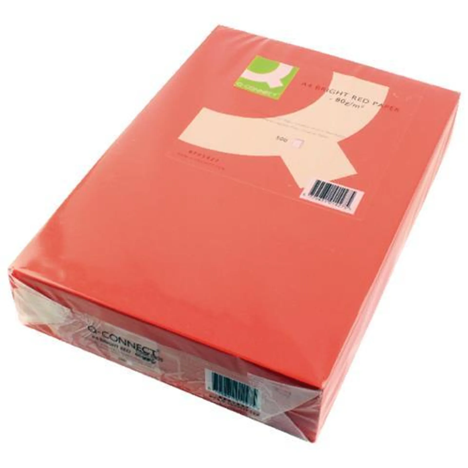 Q-Connect Bright Red Coloured A4 Copier Paper 80gsm Ream (Pack of 500) KF01427