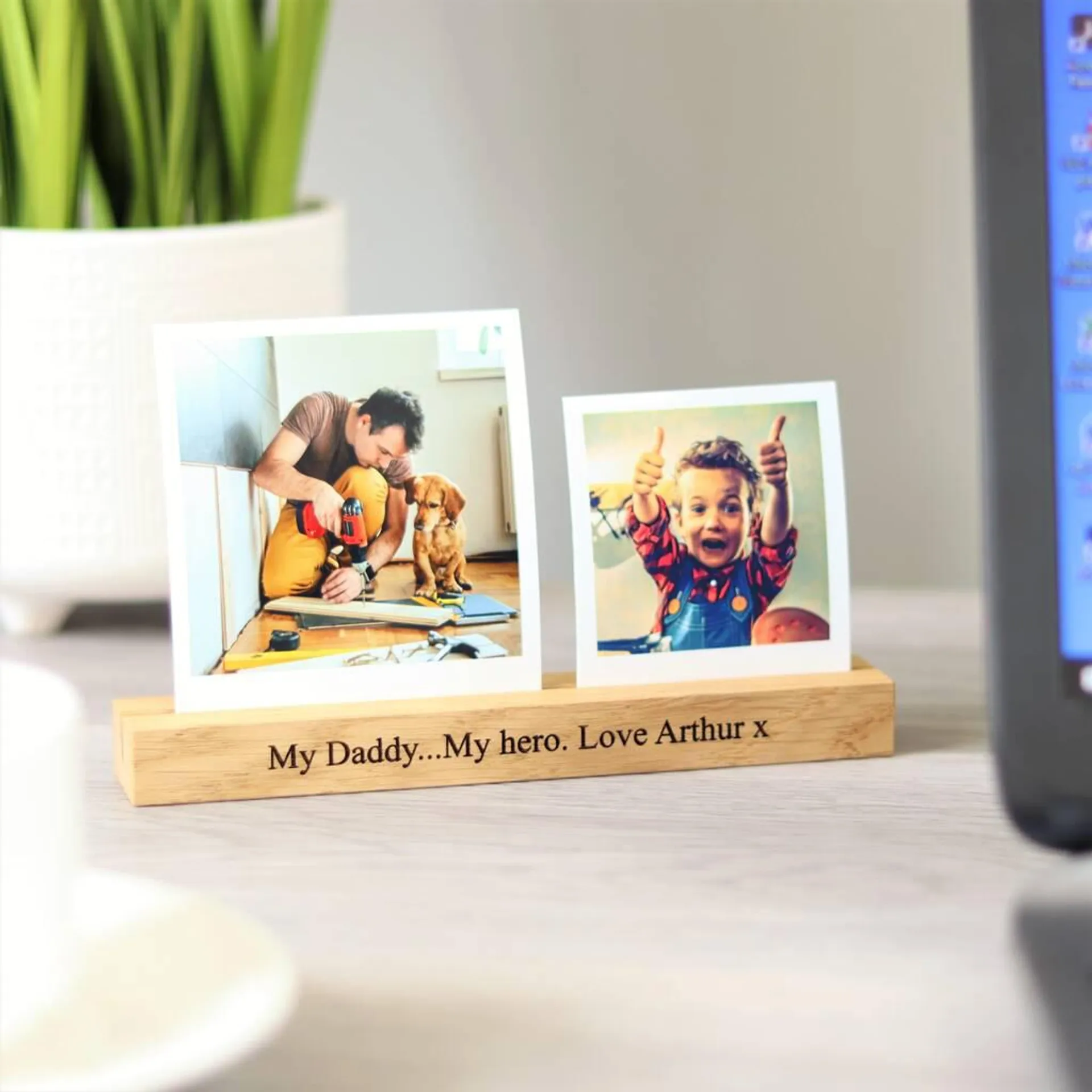Personalised My Daddy My Hero Photo Block And Prints