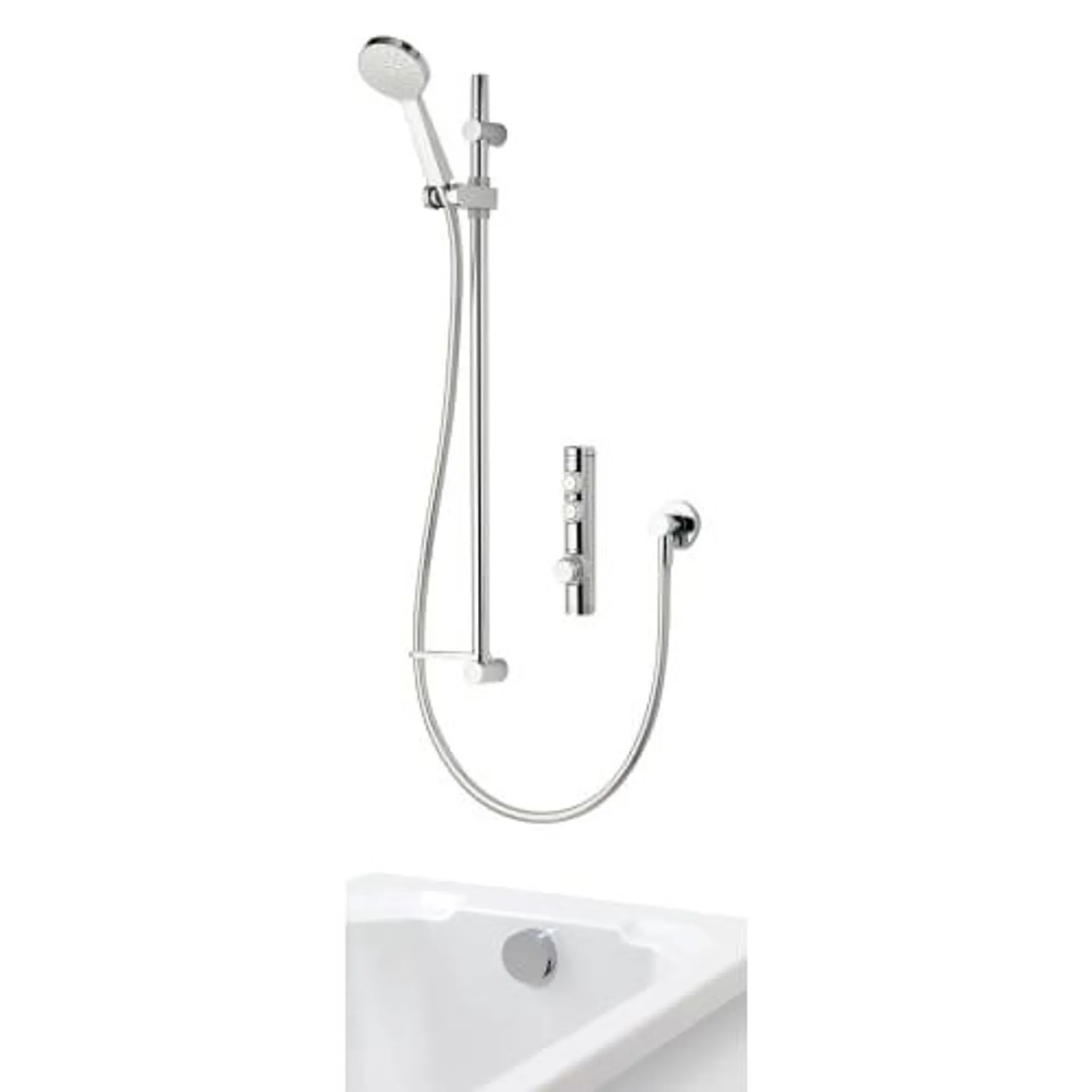 Aqualisa iSystem Gravity Pumped Dual Outlet Digital Concealed Shower with Adjustable Bath Filler
