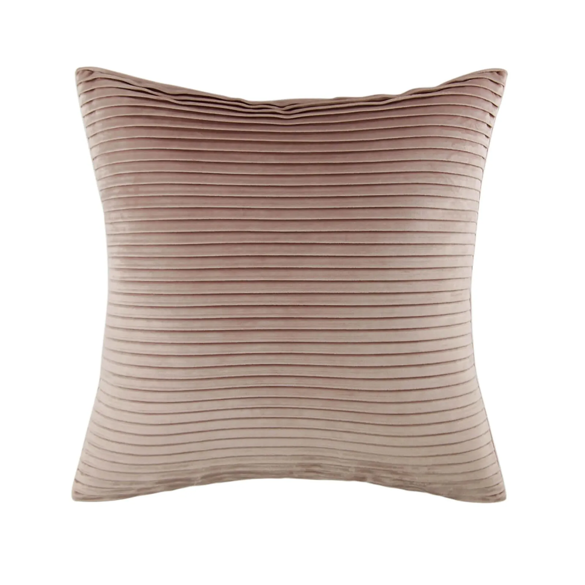 Folded Velvet Cushion - Blush