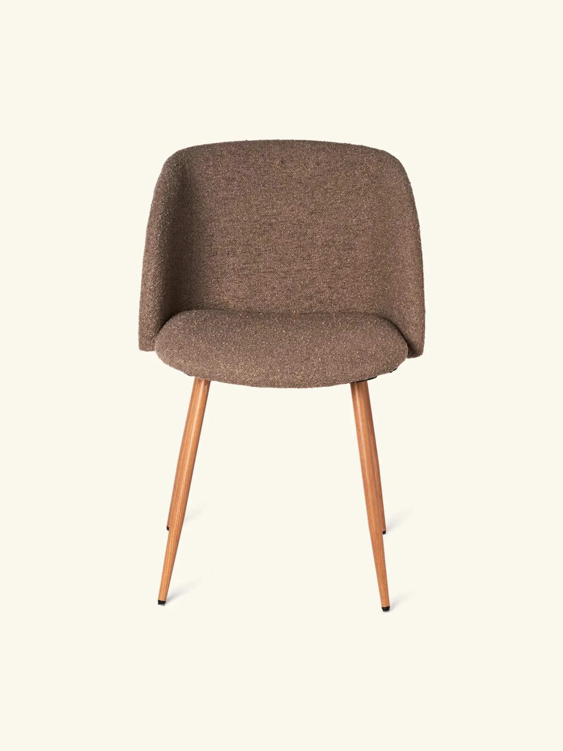 Chair with bouclé fabric