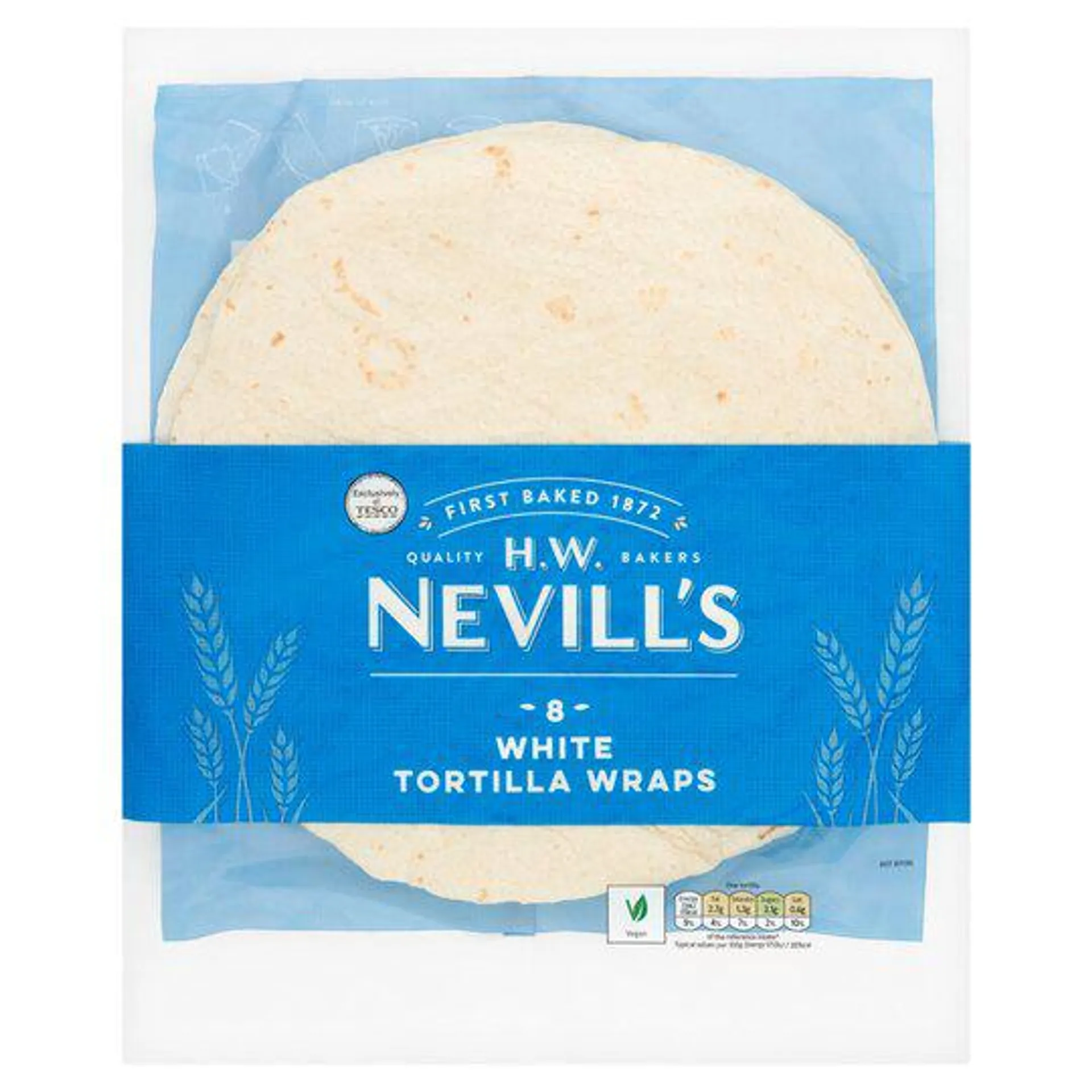 H.W Nevills 8 Plain Tortilla Wraps