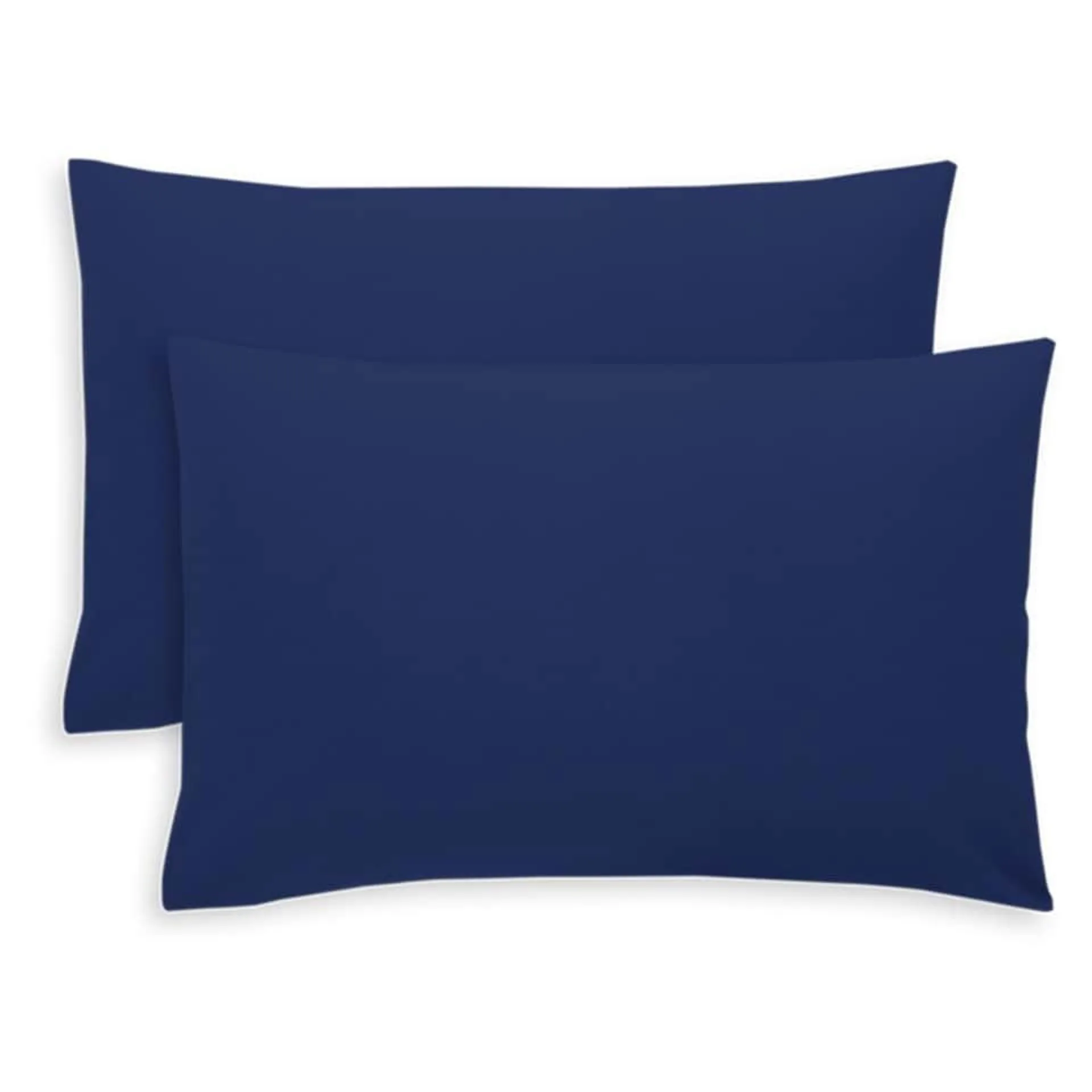 F&F Home Bedding Brushed Navy Housewife Pillow Case Pair