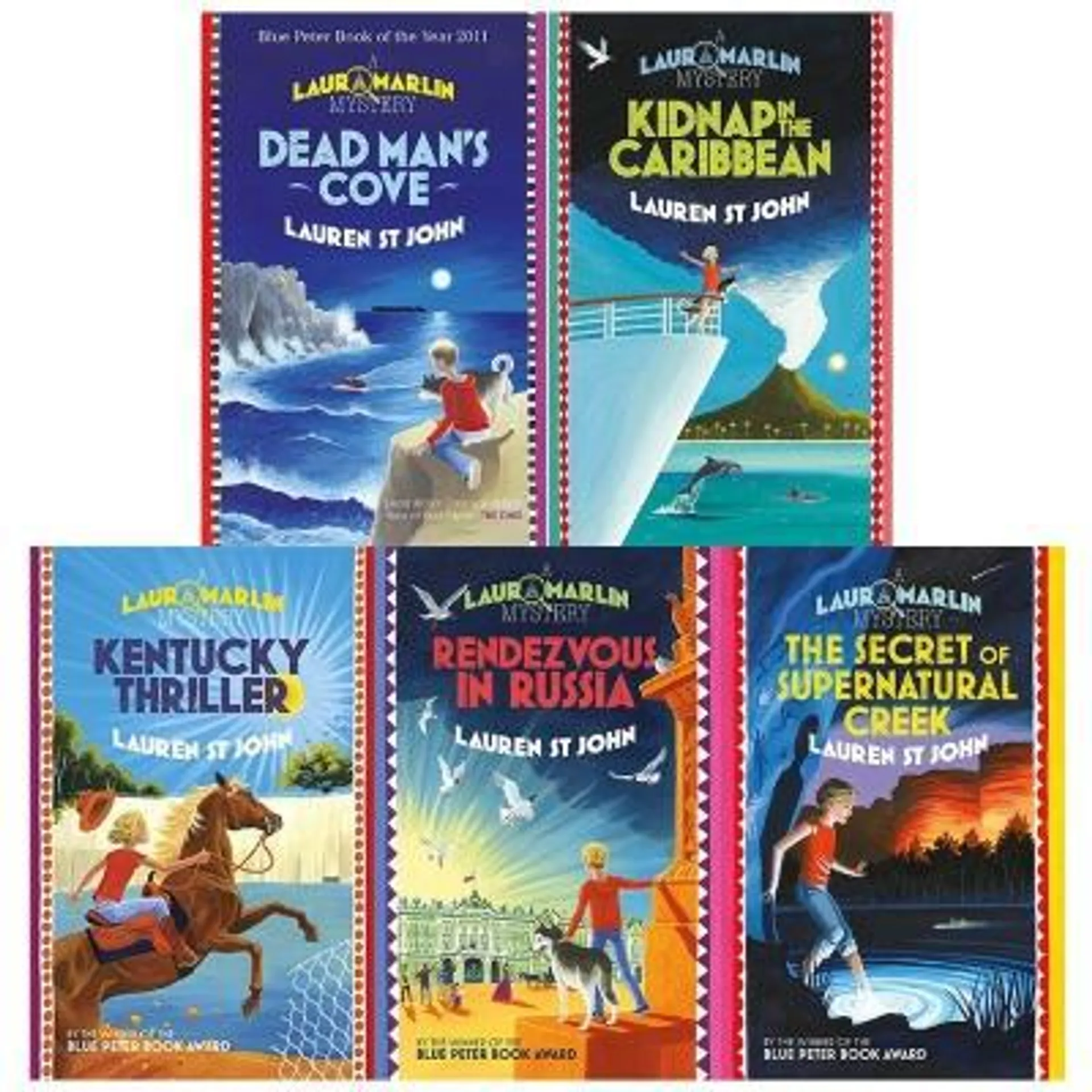 Laura Marlin Mysteries Series 5 Books Collection Set - Rendezvous In Russia Kidnap In The Caribbea..