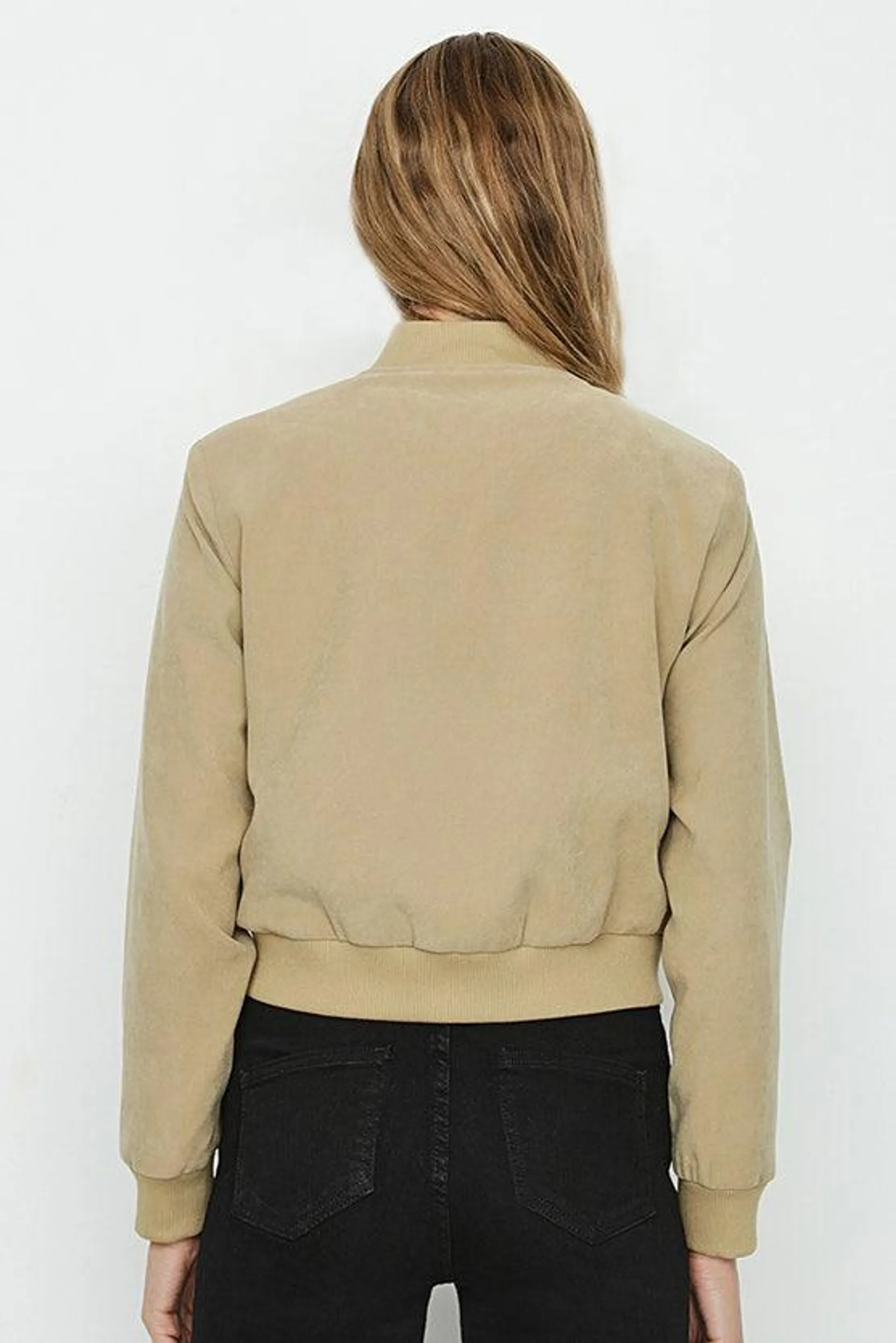 STONE POCKET FRONT BOMBER JACKET