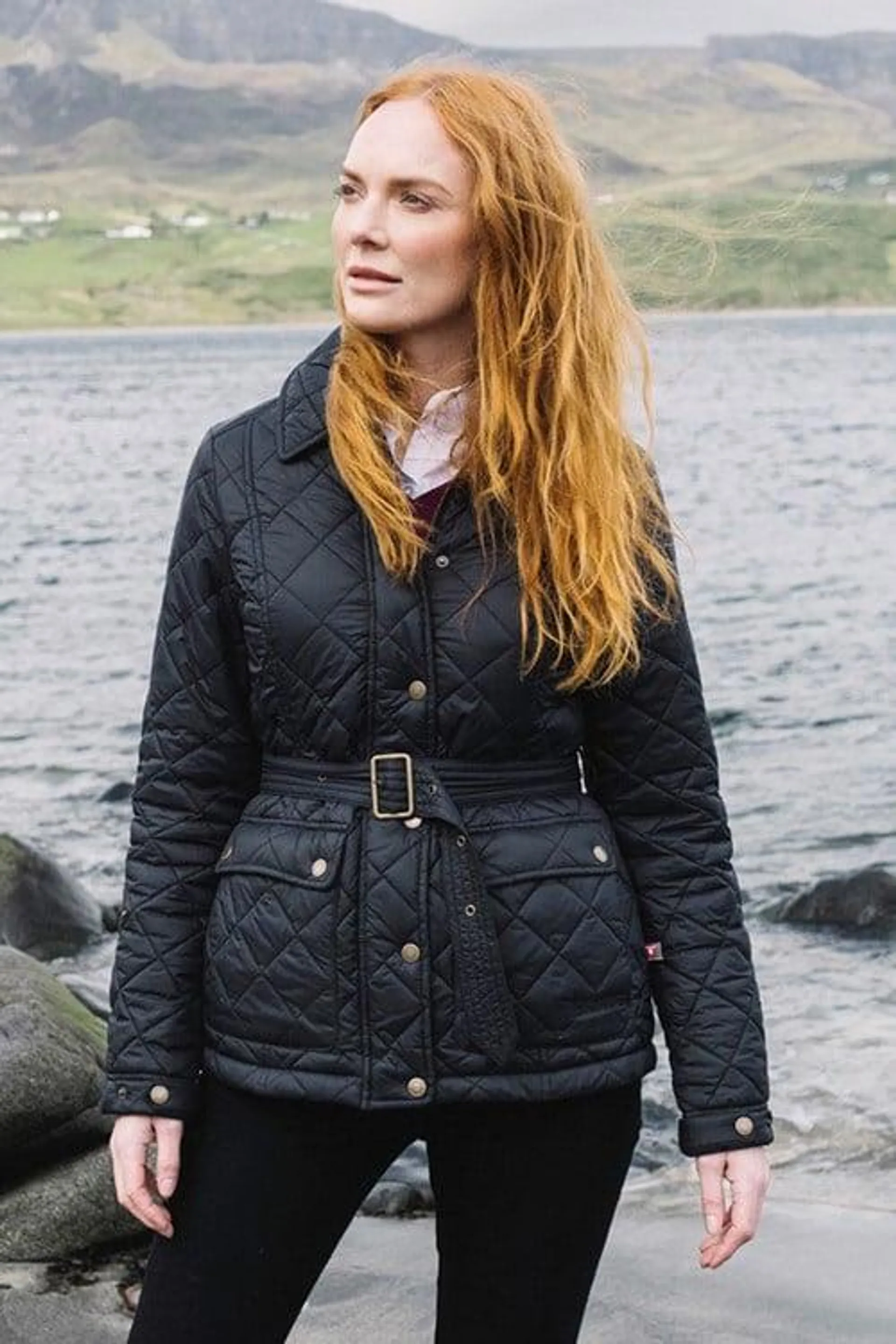 Galloway Womens Belted Quilted Jacket