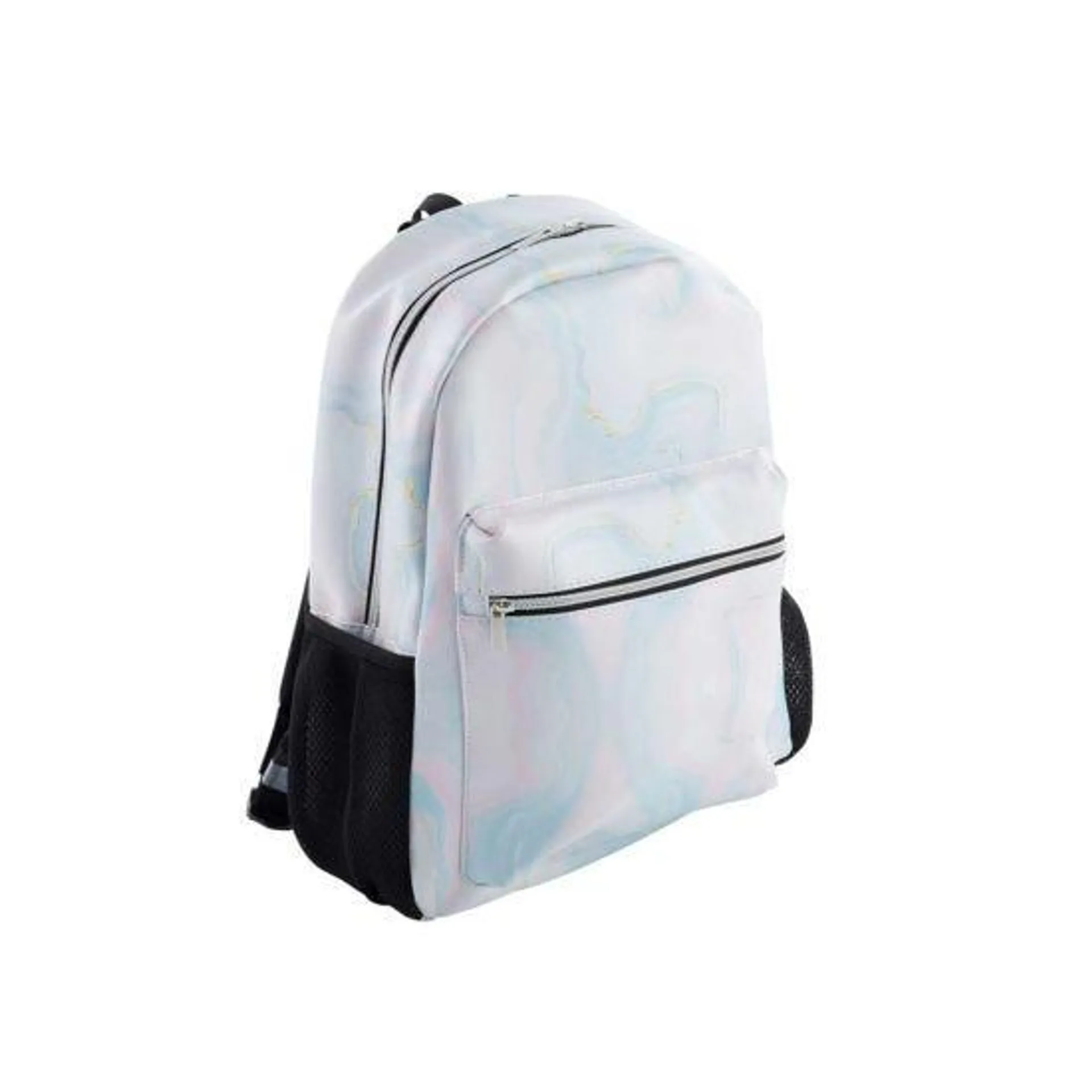 Soft Blue and Pink Marble Backpack