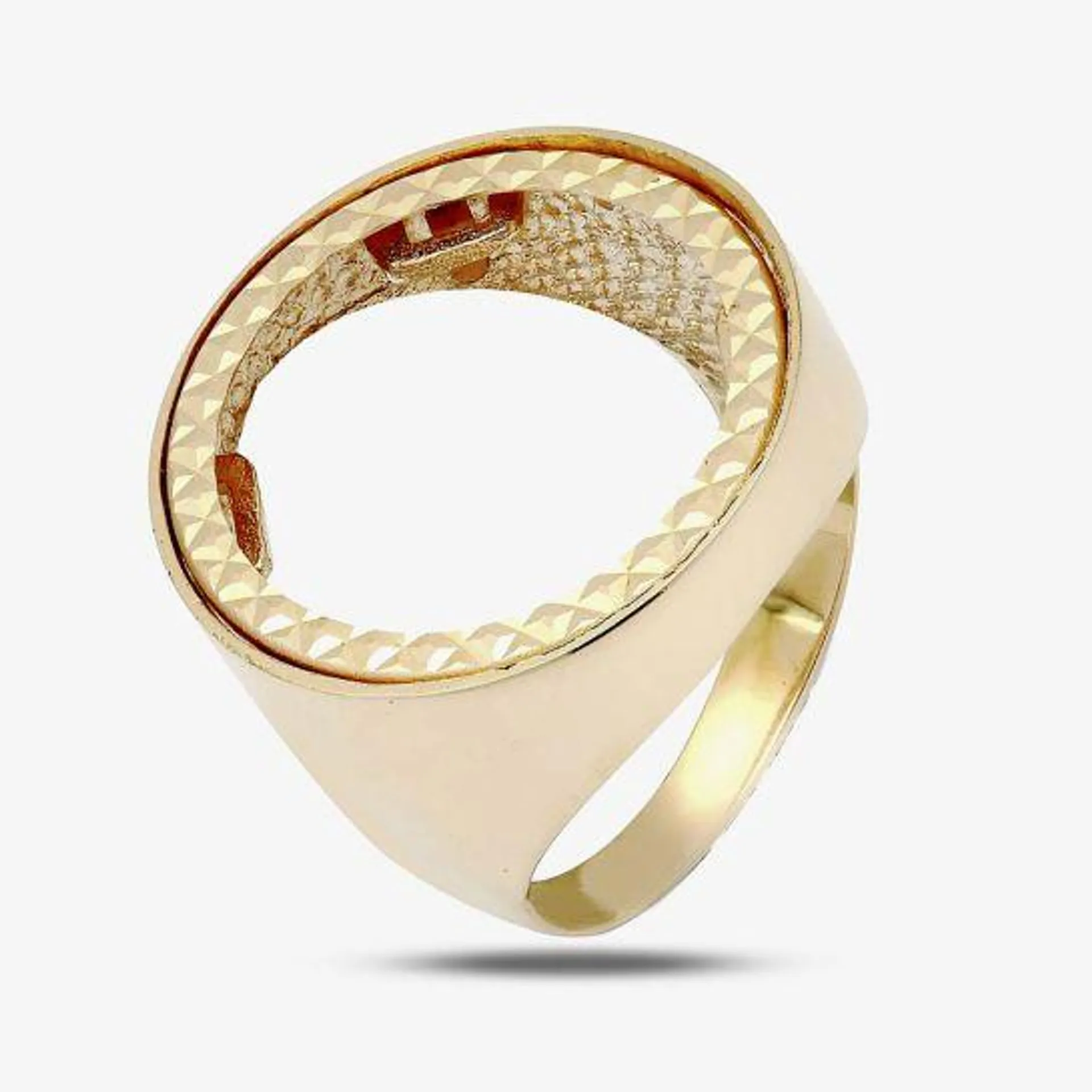 9ct Yellow Gold Classic Sovereign Ring Mount SR006/F