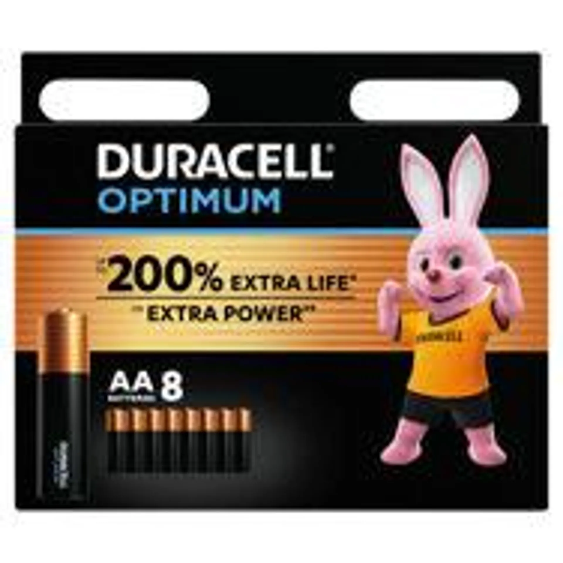 Duracell Optimum Alkaline AA Batteries, pack of 8