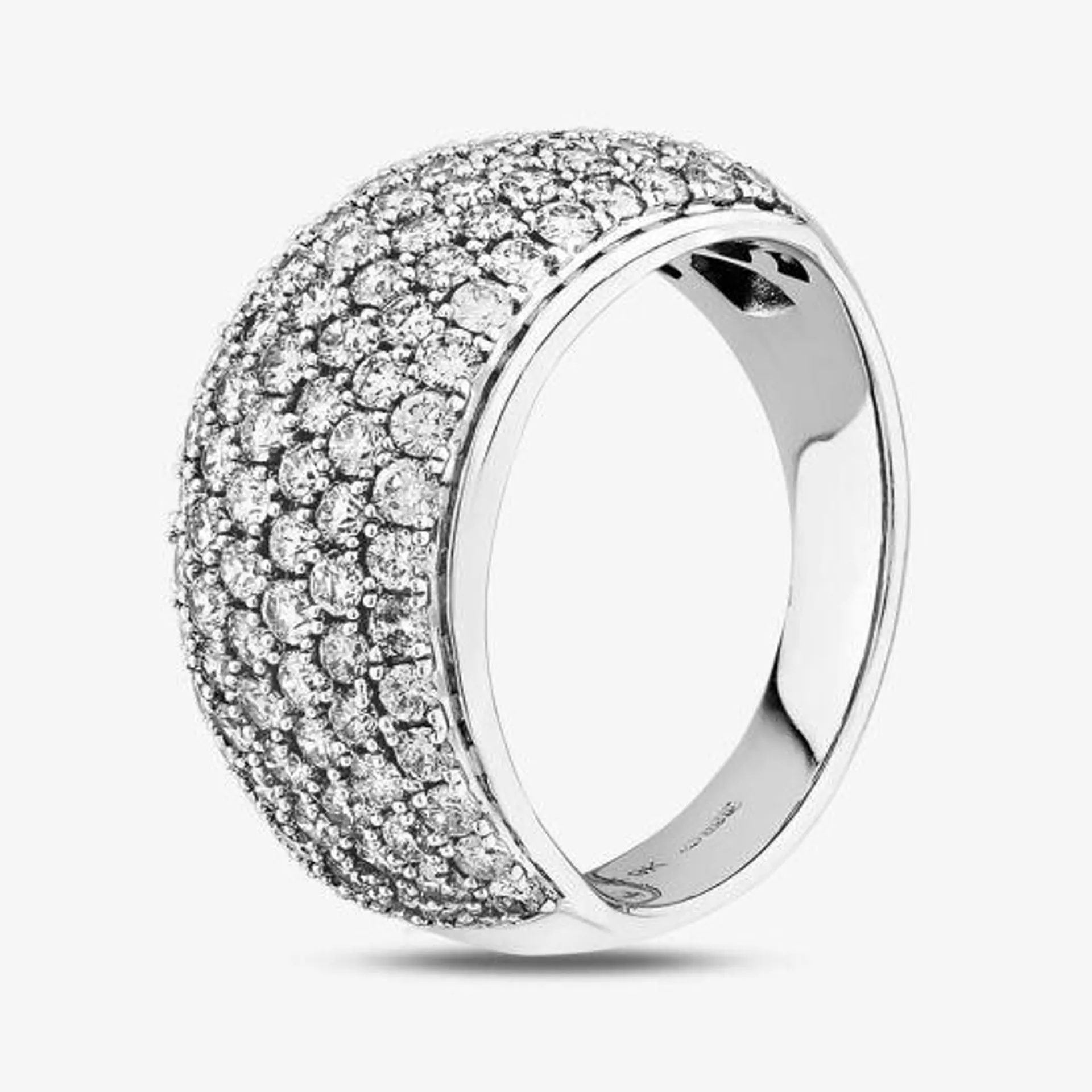 9ct White Gold 2.00ct Diamond Pave Ring THR2910-200 9K